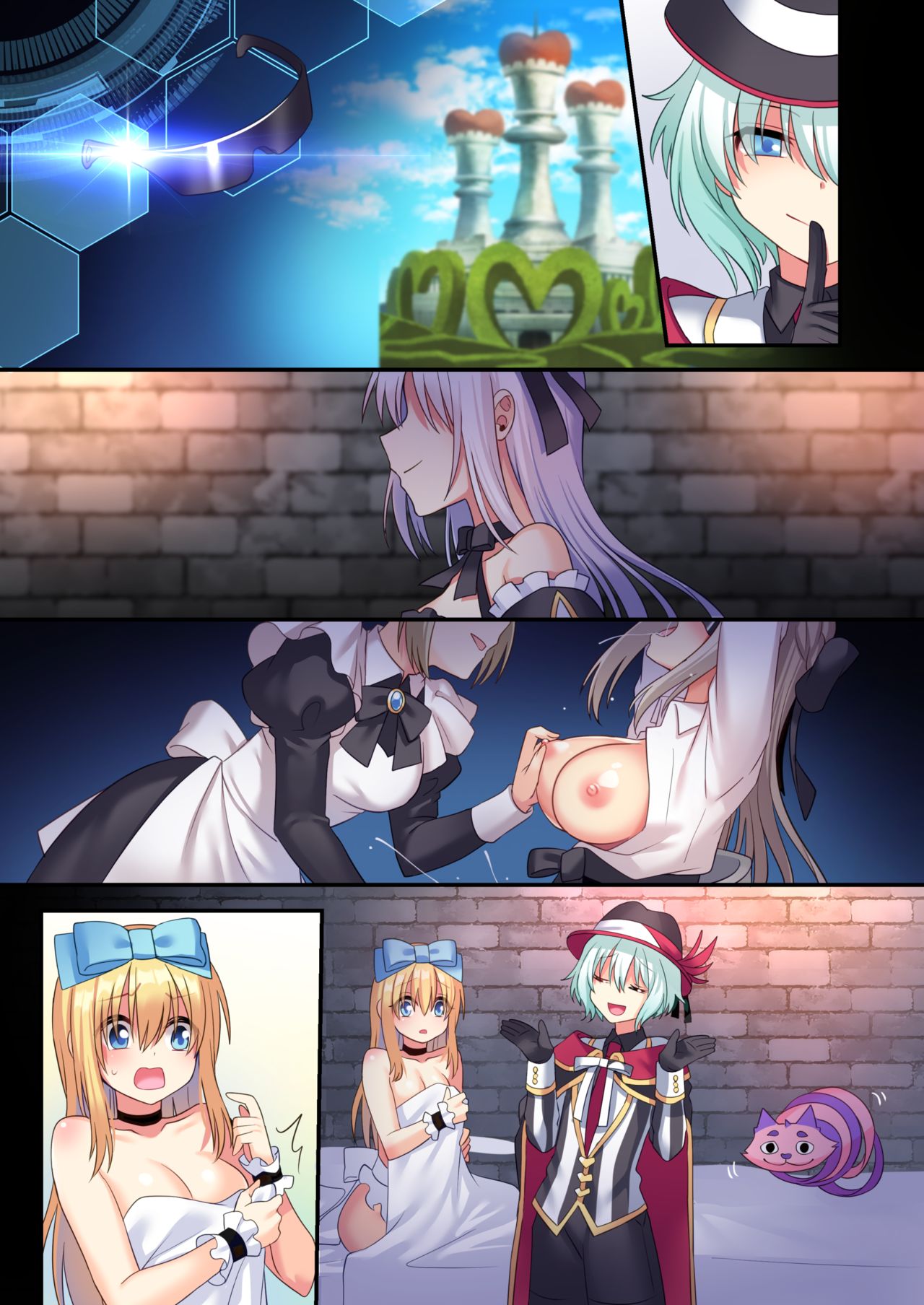 Kasou Douwa wa Kiken ga Ippai!? Yumemi Gachi na Shoujo Hen 3 page 58 featuring alice liddell alice in wonderland parody - nakadashi full color hentai manga - read online free