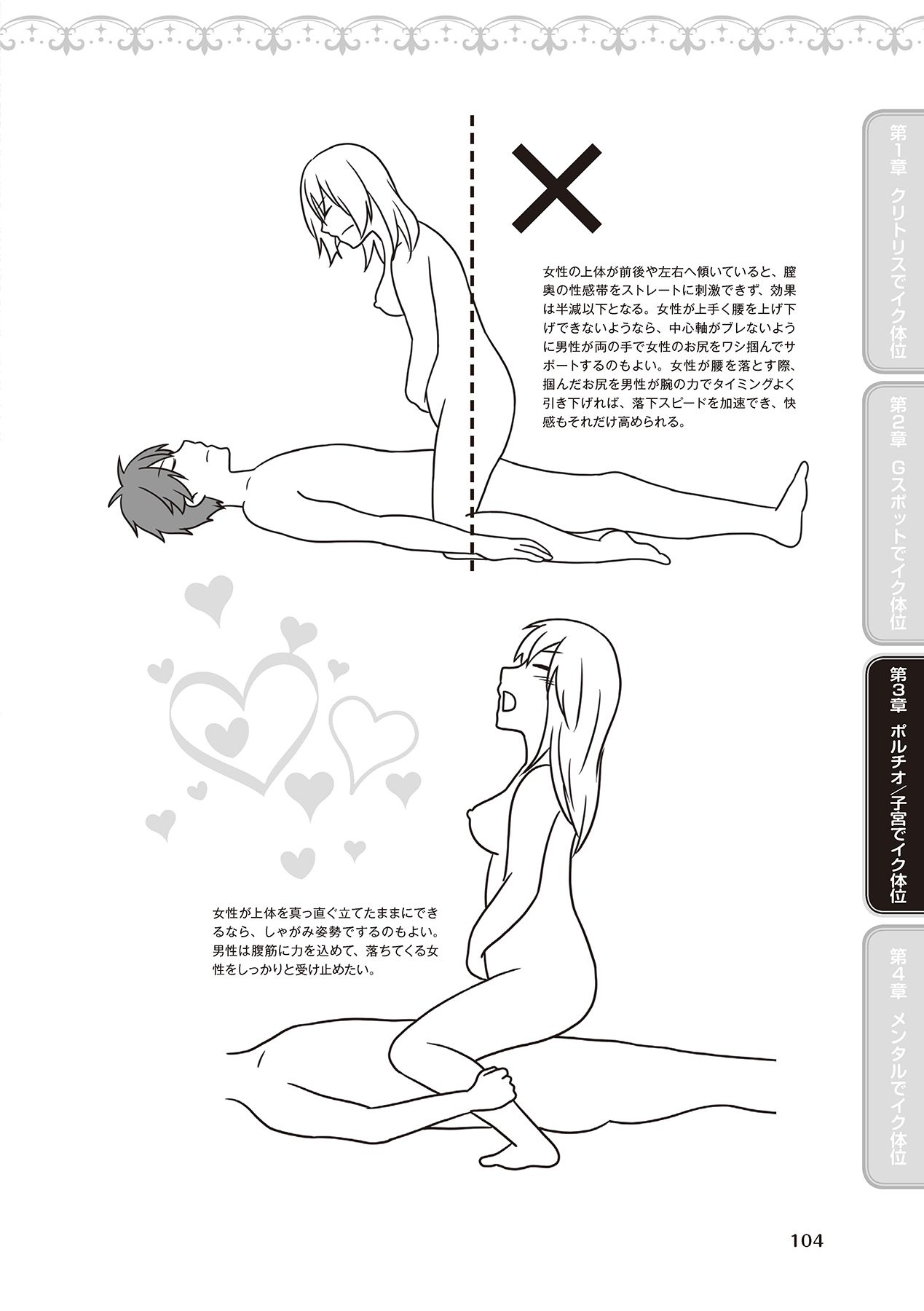 女性が必ずイク体位・オーガズム48手 完全マニュアル イラスト版 ……せくポジ48！ - Page 106