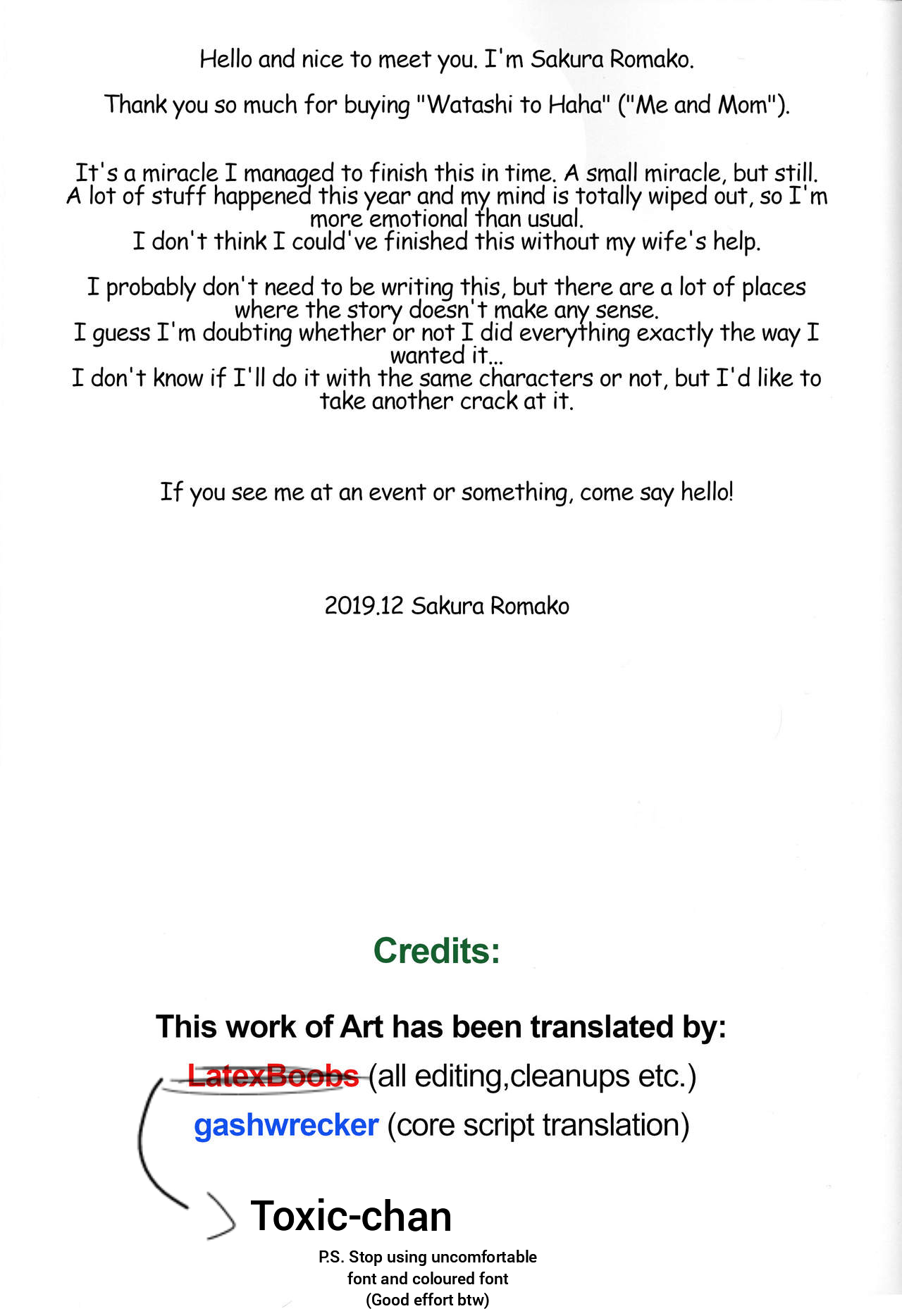 Watashi to Haha | Mother and I - Page 20