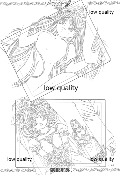 flutter of birdsII 天使たちの翼 線画集 - Page 43