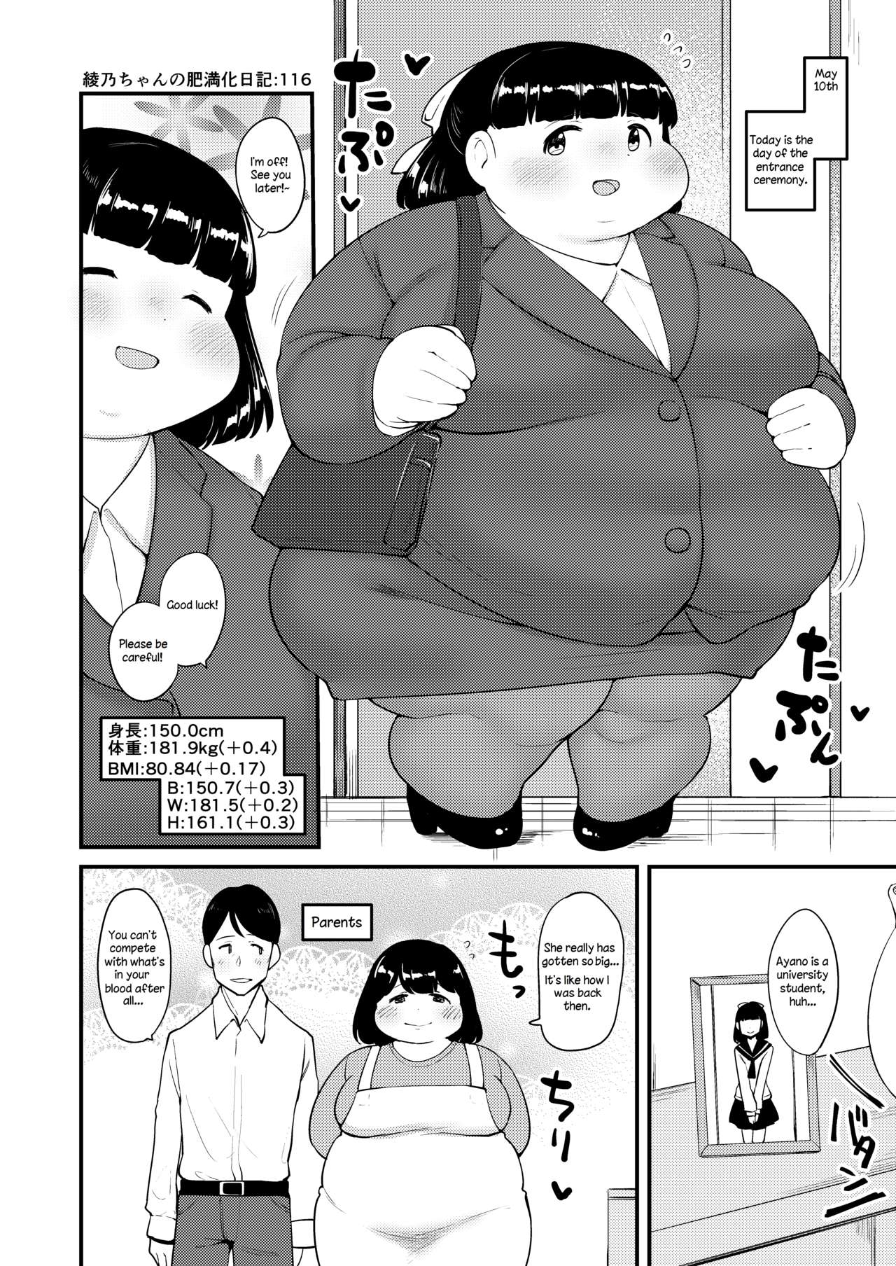 Ayano's Weight Gain Diary - Page 116