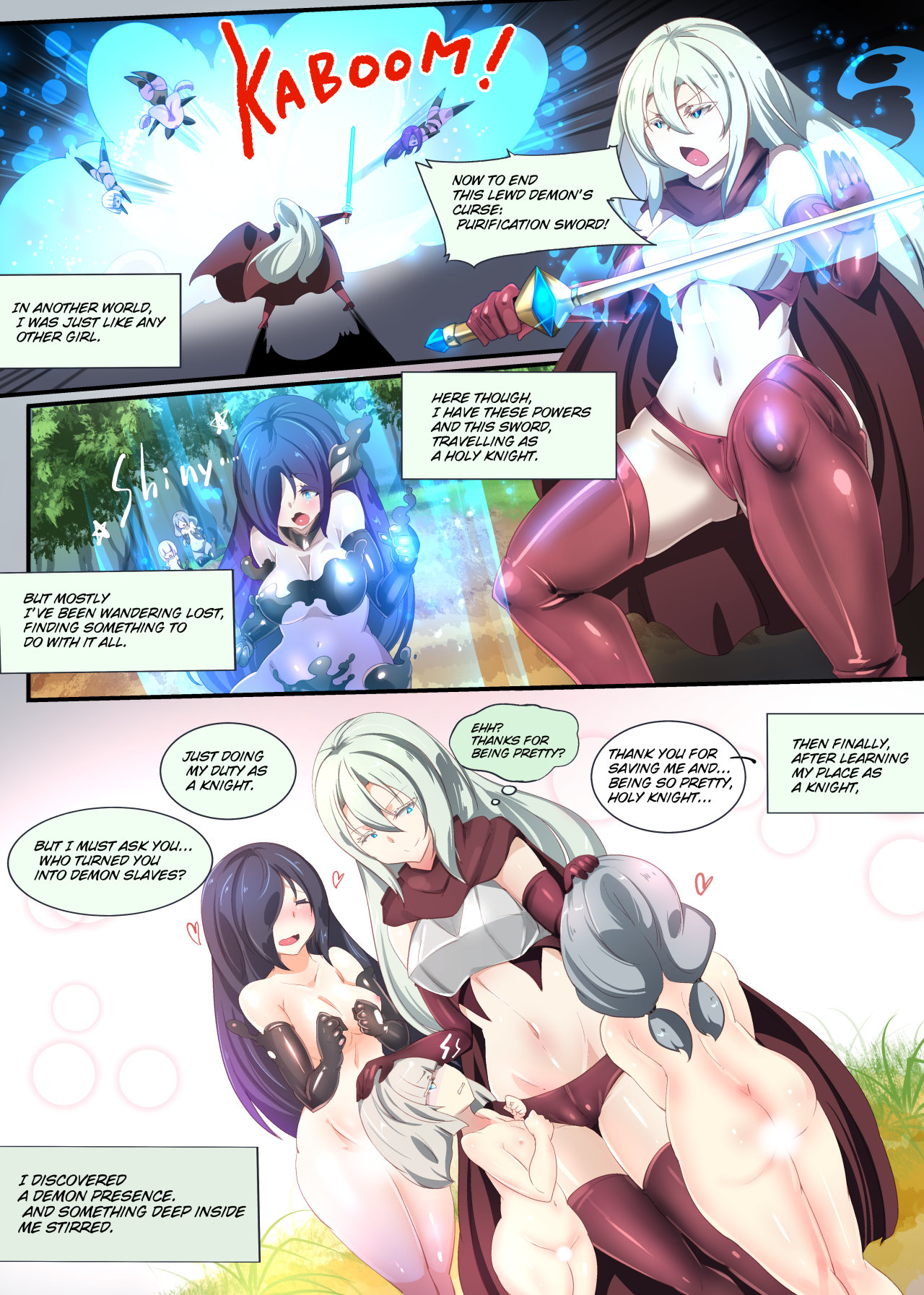 クールな女騎士に転生した元マゾ少女がねんがんの淫魔堕ちするまんが-邪悪温泉淫魔堕ち湯治- - Page 38