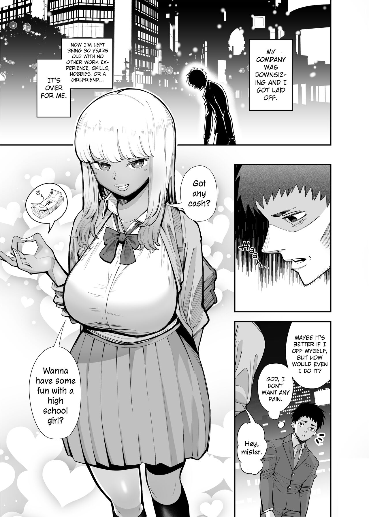 Oji-san o Yoshi Yoshi Shite Kureru Kuro Gal | A Black Gal Who Takes Care of an Older Man - Page 3