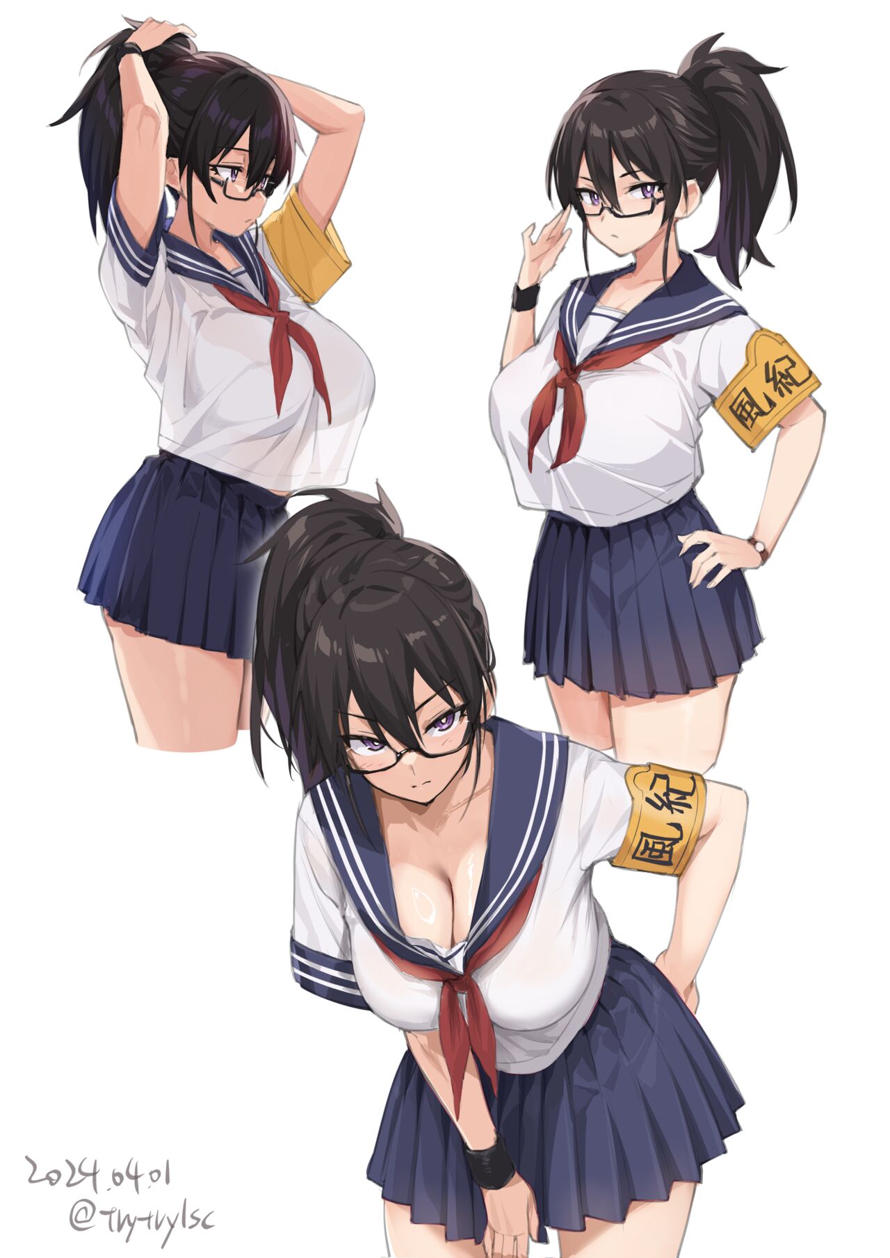 聽說新任風紀委員長胸部很大這回事 + 學生會長 - Page 85