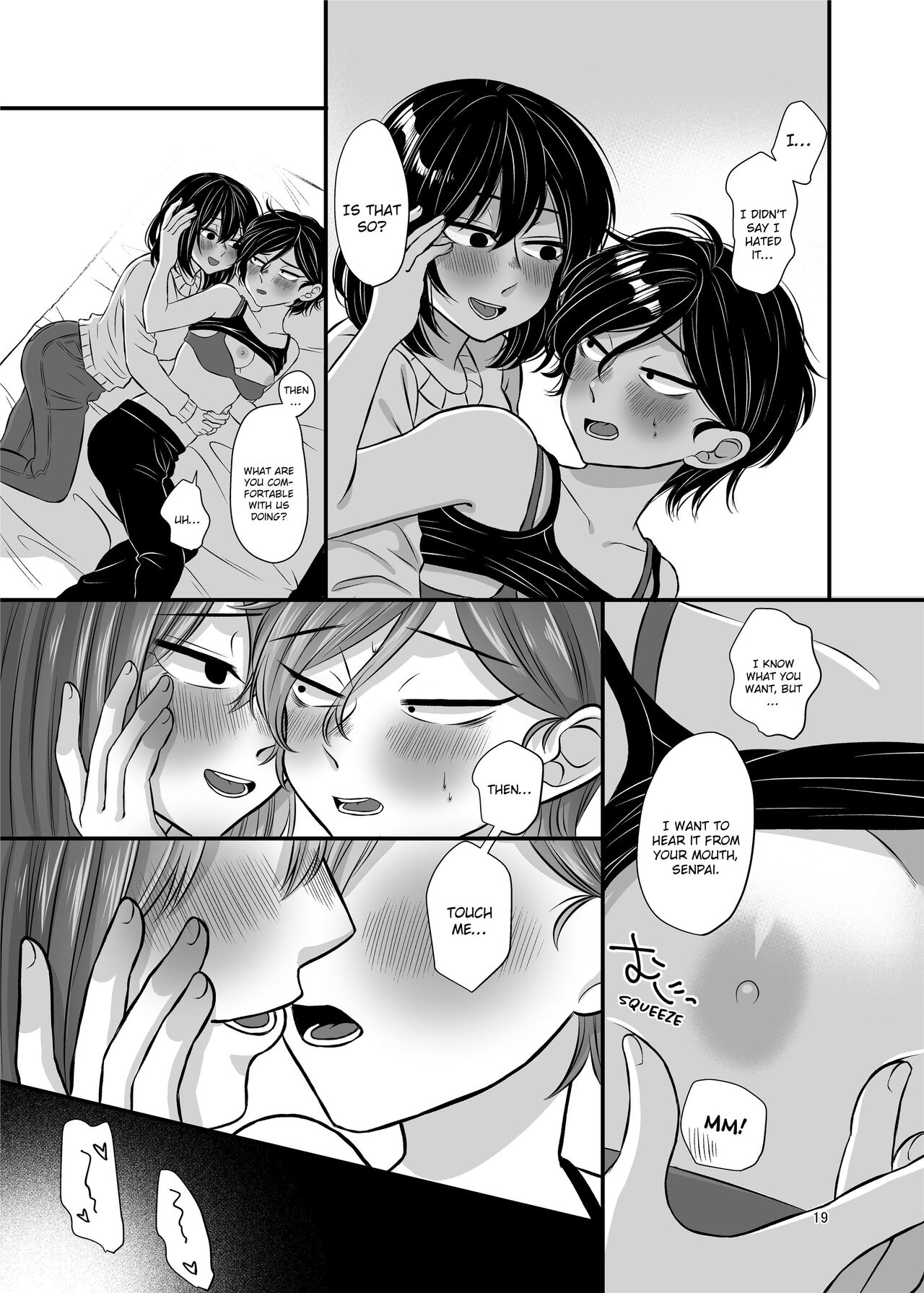 Senpai and Kohai page 19 original parody - kissing females only hentai manga - read online free