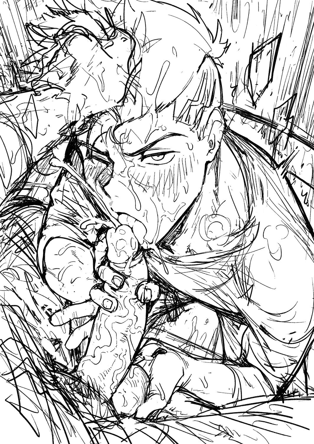 ONE MORE GAME page 28 featuring david martinez cyberpunk parody - handjob kissing hentai manga - read online free