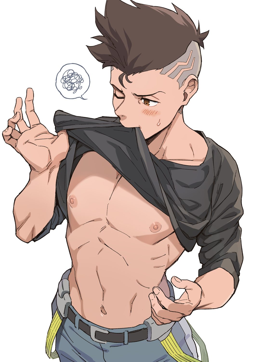 ONE MORE GAME page 38 featuring david martinez cyberpunk parody - handjob kissing hentai manga - read online free