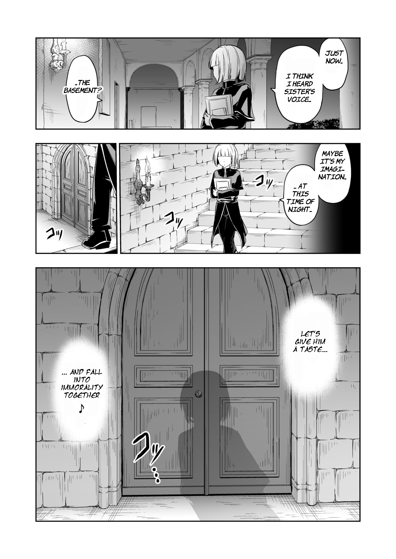[Palace Inubousaki (Sister Maria Rosetta)] Shitsurakuen ~Haitoku ni Ochiru Seijo~ | Paradise Lost ~Saint Fallen Into Immorality~ [English] [GhostieTLs] [Digital] page 37 original parody - kissing wings hentai manga - read online free