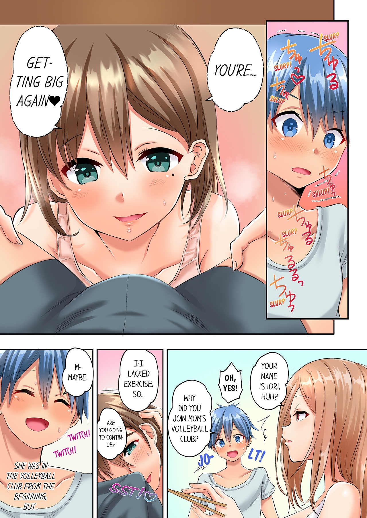 [Kazutaro] Hitozuma Volley-bu no Asedaku SEX ~Shower Abinagara Mitchaku Shichau? 1-4 | Married Women's Volleyball Club Sweaty Sex - We're Being Glued Together While Taking A Shower? 1-4 [English] page 34 - milf sweating hentai manga - read online free