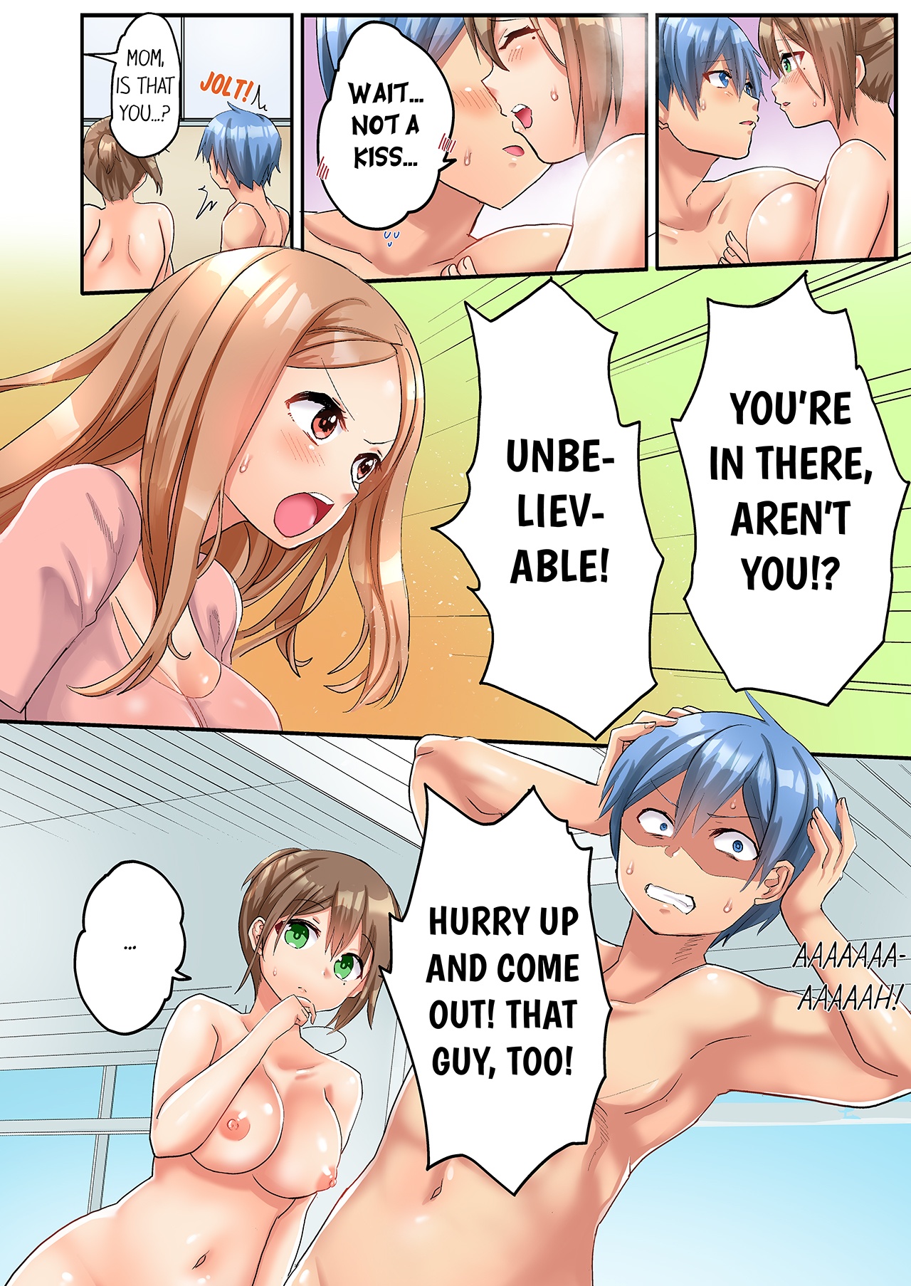 [Kazutaro] Hitozuma Volley-bu no Asedaku SEX ~Shower Abinagara Mitchaku Shichau? 1-4 | Married Women's Volleyball Club Sweaty Sex - We're Being Glued Together While Taking A Shower? 1-4 [English] page 87 - milf sweating hentai manga - read online free