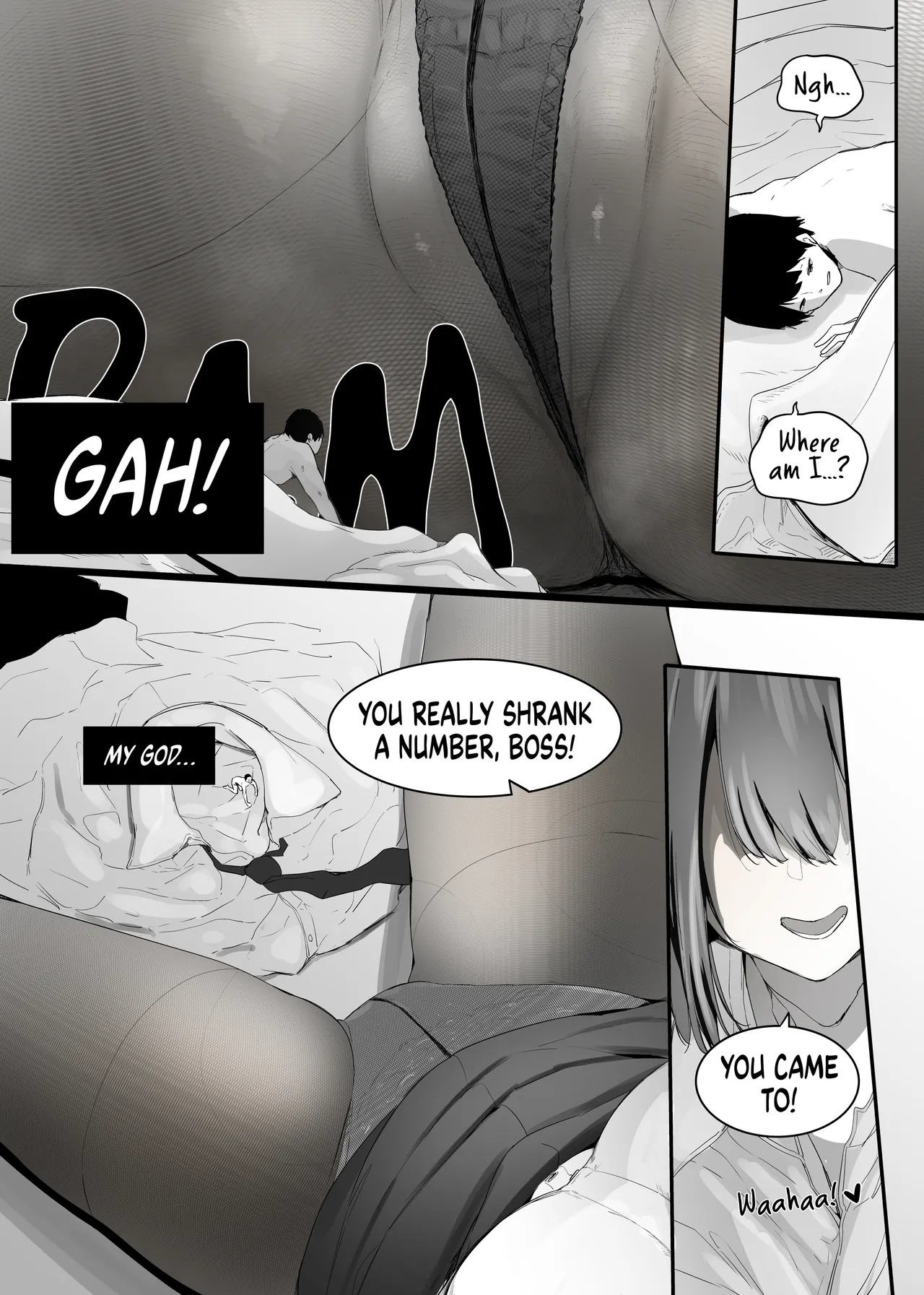 Ore no Seiheki ga Kouhai ni Baretara Kouhai mo Onaji Seiheki datta | She Knows My Sexual Secret page 10 original parody - business suit shrinking hentai manga - read online free