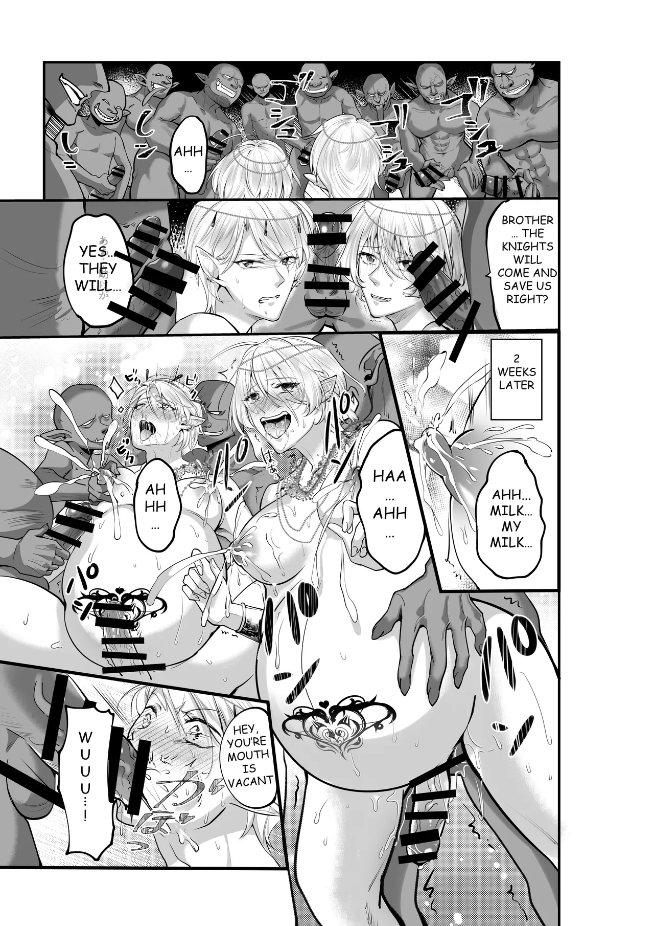 TWIN ELF BROTHERS ON VACATION TURNED BREEDING AND PREGNANT WITH GOBLINS page 24 original parody - twins elf hentai manga - read online free