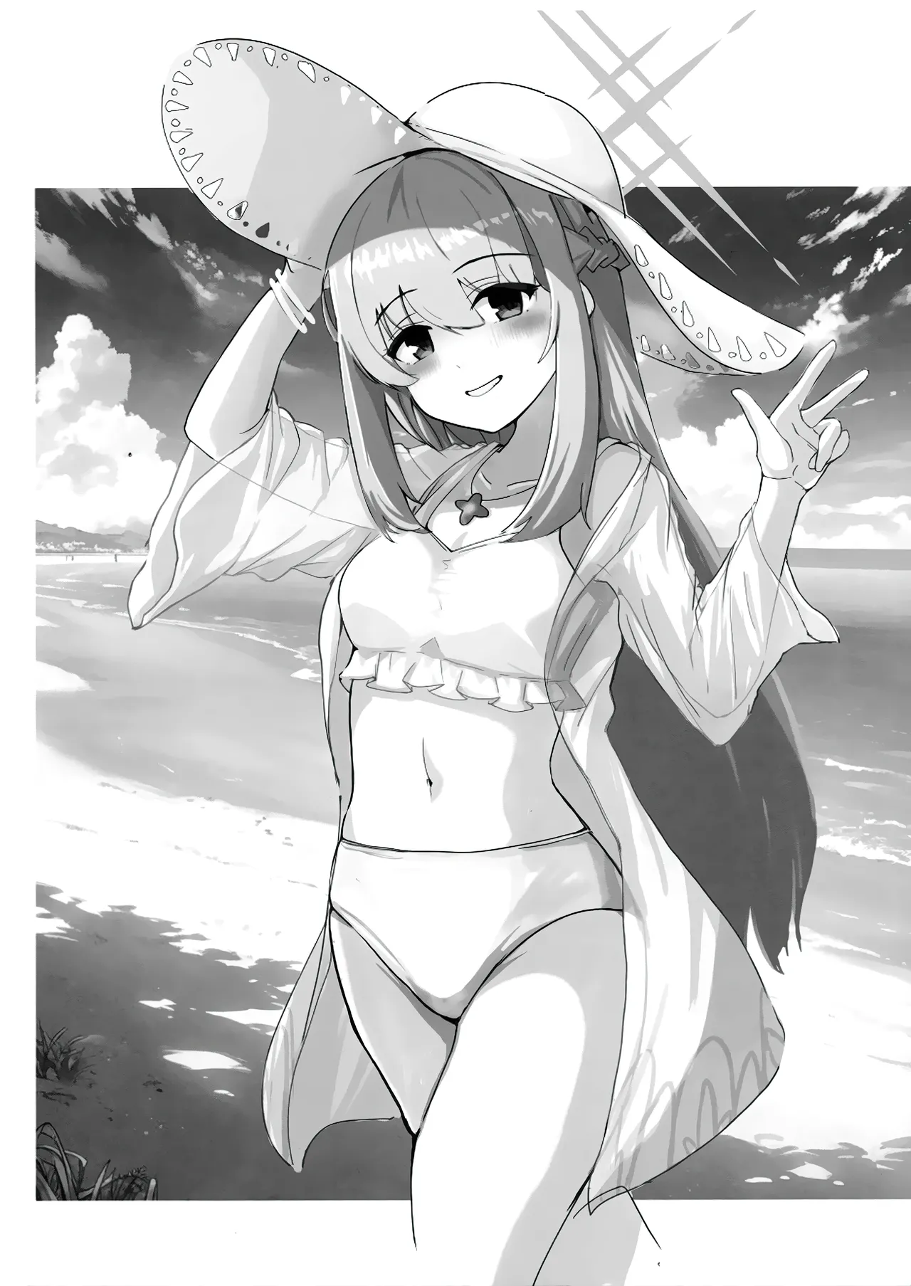 Umibe no Himegimi page 17 featuring sensei blue archive parody - swimsuit sole male hentai manga - read online free