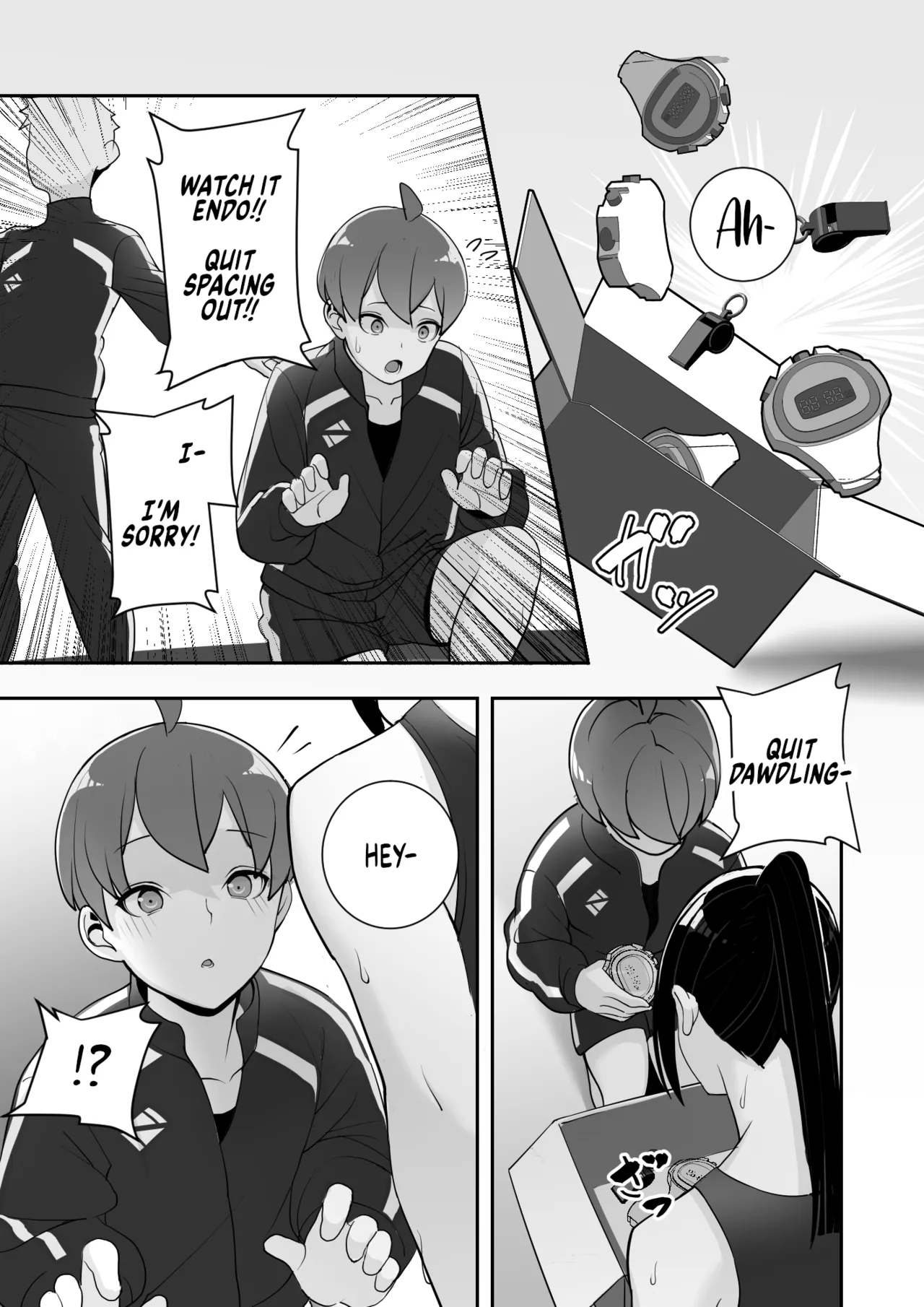 [Material Engine (Materia)] Reizoku no Kubiwa Akogare no Rikujoubu Senpai o Toraete Jibun no Konomi ni Sennou Choukyou | I Claimed my Beloved Track-and-Field Senpai and Brainwashed her into my Perfect Woman [English] page 38 original parody - leg lock big breasts hentai manga - read online free