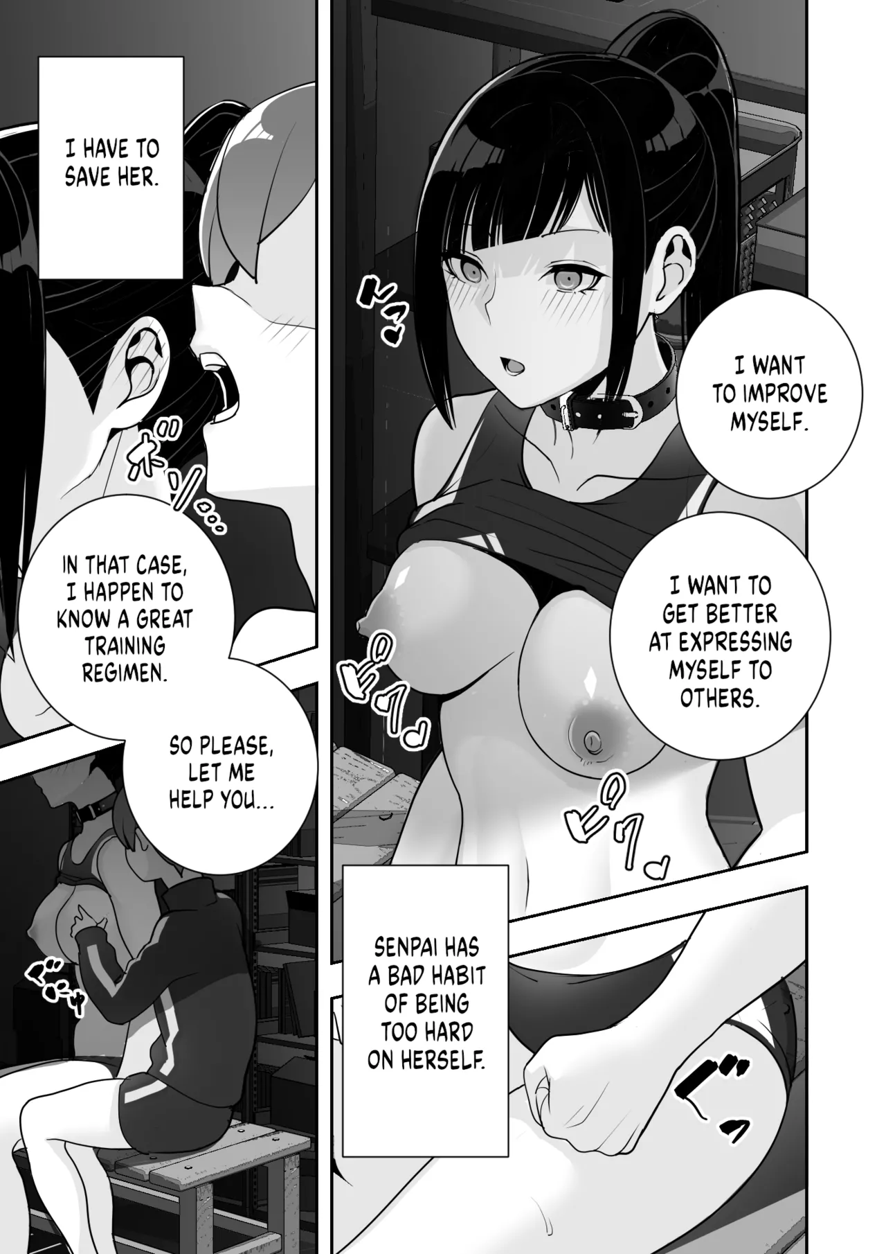 [Material Engine (Materia)] Reizoku no Kubiwa Akogare no Rikujoubu Senpai o Toraete Jibun no Konomi ni Sennou Choukyou | I Claimed my Beloved Track-and-Field Senpai and Brainwashed her into my Perfect Woman [English] page 42 original parody - leg lock big breasts hentai manga - read online free