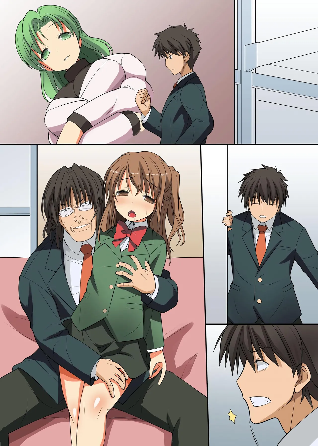 Chou Kyouryouku na Saimin Light o Te ni Iretande Kyonyuu na Doukyuusei-tachi o Dorei Choukyou | 我得到了超强的催眠能力把巨乳的同级生们调教成奴隶 page 46 original parody - group ffm threesome hentai manga - read online free