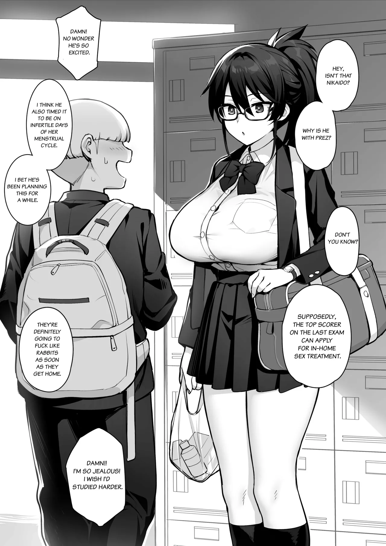 Atarashii Fuuki Iinchou wa Kyonyuu Sugiru Ken  | About the New President of the Disciplinary Committee's Huge Tits page 26 original parody - big breasts group hentai manga - read online free