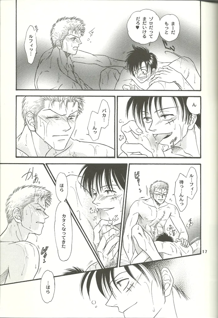 Nichijou Zatsuji page 16 featuring monkey d. luffy one piece parody - males only yaoi hentai manga - read online free