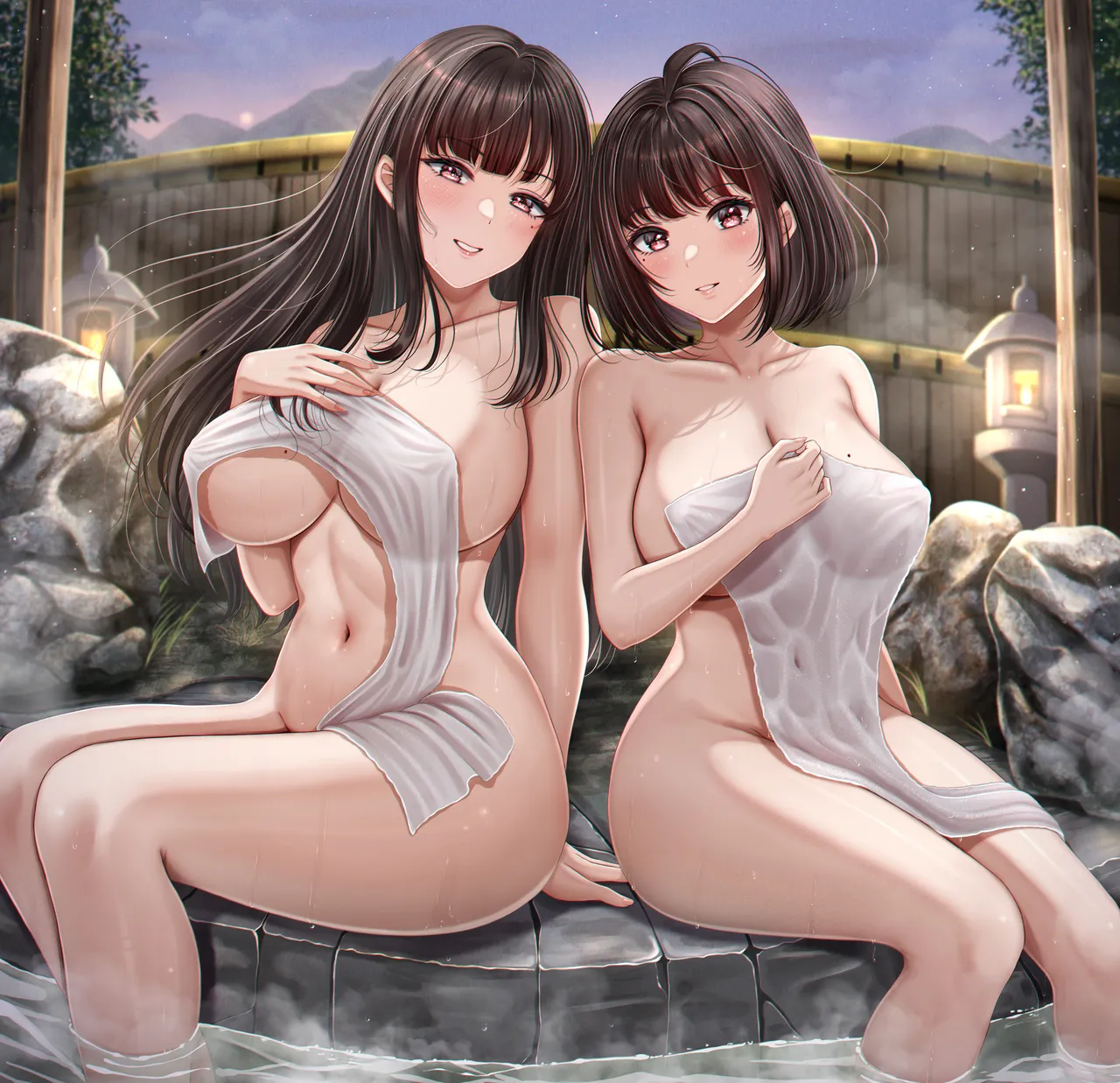 Sono Toshi no Hanareta Kurokami Shimai to Omeko suru Hanashi 2 page 41 original parody - big breasts group hentai manga - read online free