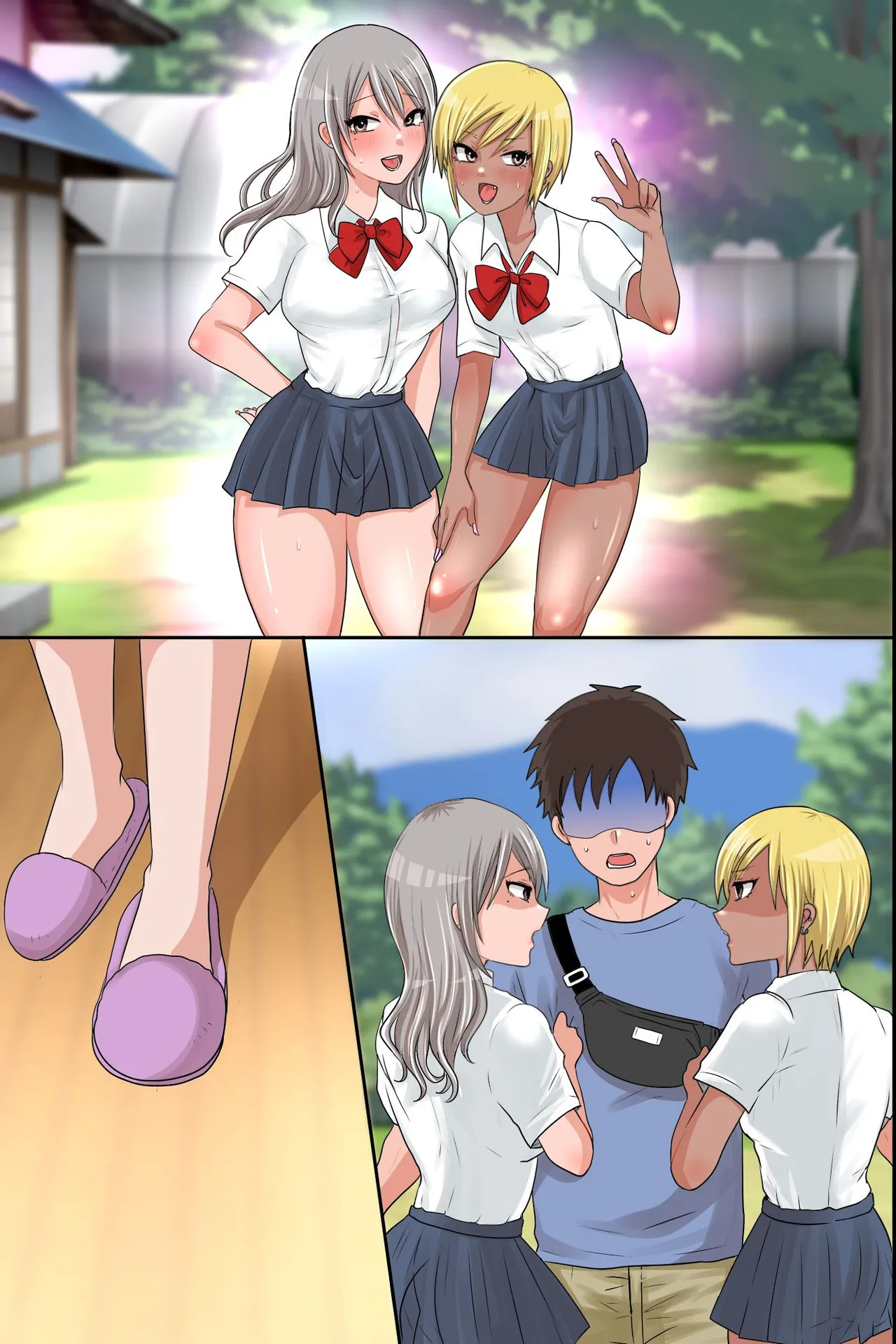 Inaka Haha Musumetachi to Kozukuri Sex! Ore ga Mura no Kyonyou Shimai to Sono Hahaoya Kara Koubi o Segamarete Kodane o Ubaiawareru Nante page 51 original parody - milf kissing hentai manga - read online free