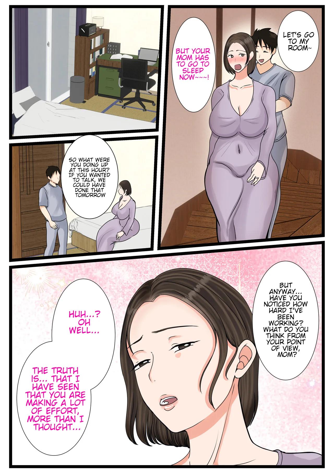 [Benii Kenkyuujo (Benisairo)] Ooba-san-chi no Okaa-san ~Musuko no Wagamama ni Juujun na Nichijou~ | The mother of the Oba Household ~A Daily Routine of Submission to her Son's Indulgences~ [English] page 54 original parody - squirting handjob hentai manga - read online free