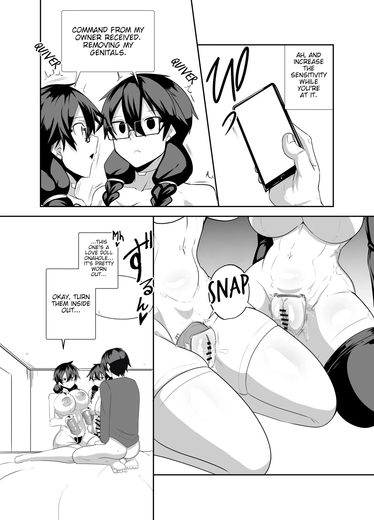 Android no Osananajimi Tachi to Chitsu Onahoecchi Suru Hanashi | A Story About Having Pussy-Onahole Sex With Android Childhood Friends page 19 original parody - big breasts group hentai manga - read online free