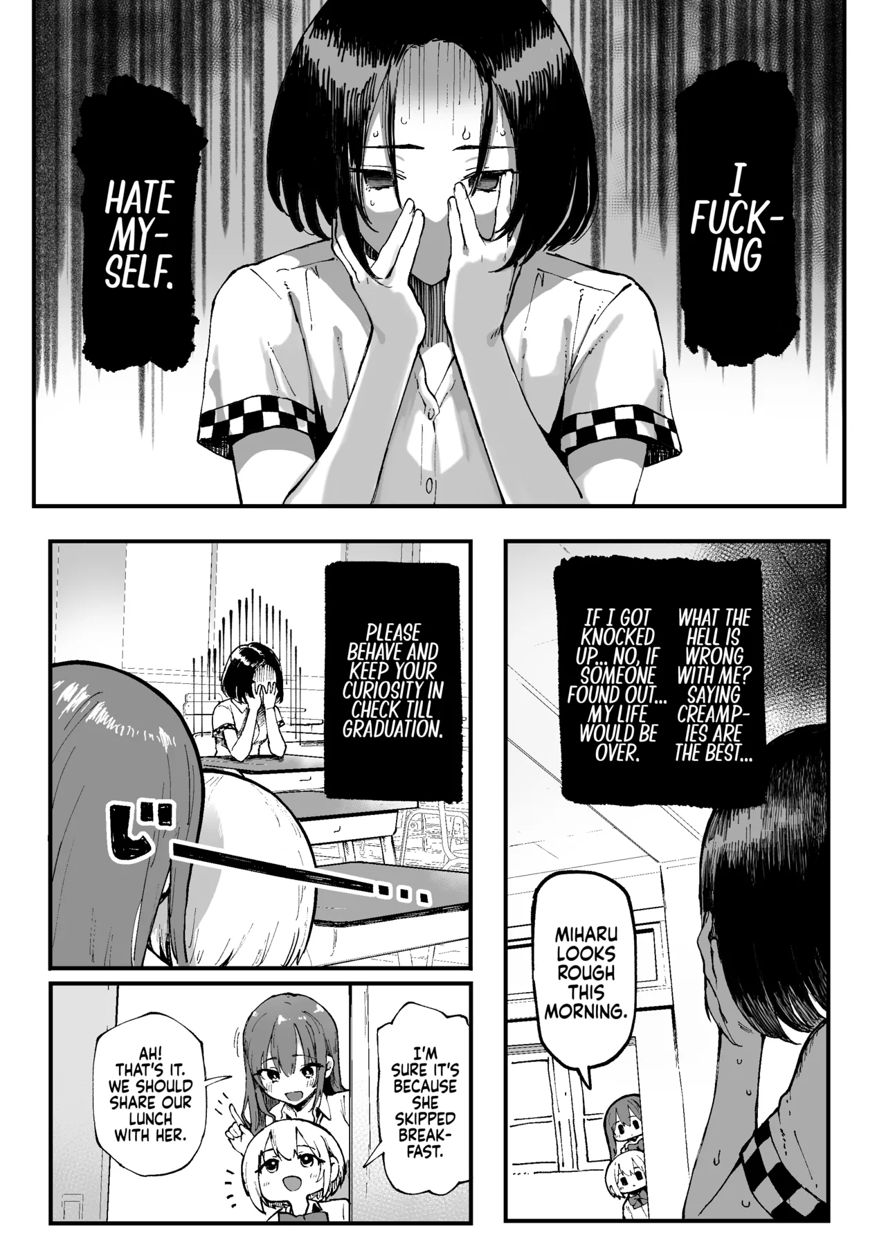 Miharu no Hajimete | Miharu's First Time page 40 original parody - squirting sweating hentai manga - read online free