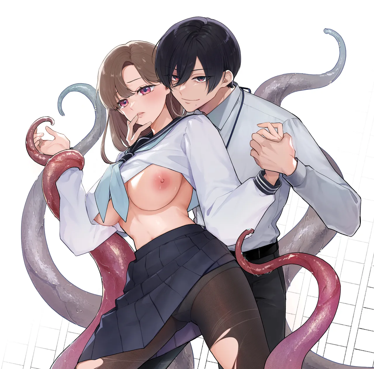 Anata to Naraba, Jigoku no Hate made page 62 original parody - schoolgirl uniform tentacles hentai manga - read online free