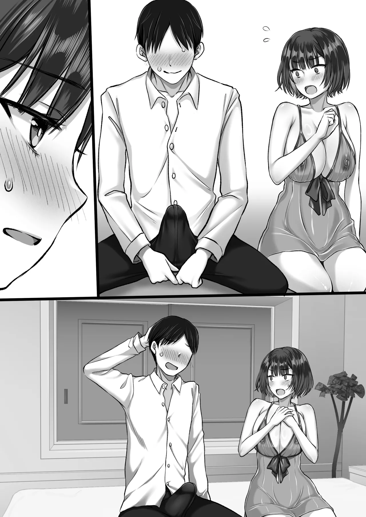 Fuuzoku ni Ittara o Katai Hazu no Tsuma no Imouto ga Detekita Hanashi page 47 original parody - handjob inseki hentai manga - read online free
