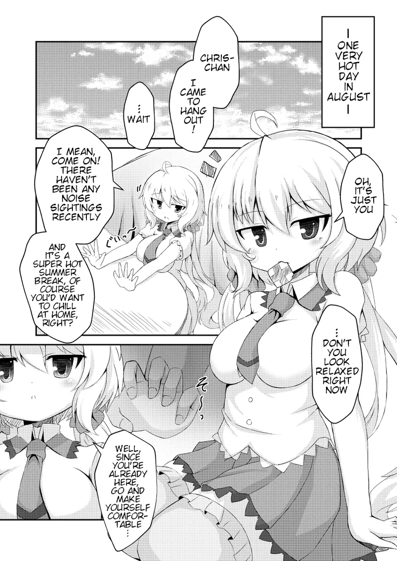 Page 2 of Chris-chan to Souiu Koto o Ie de Suru Hon