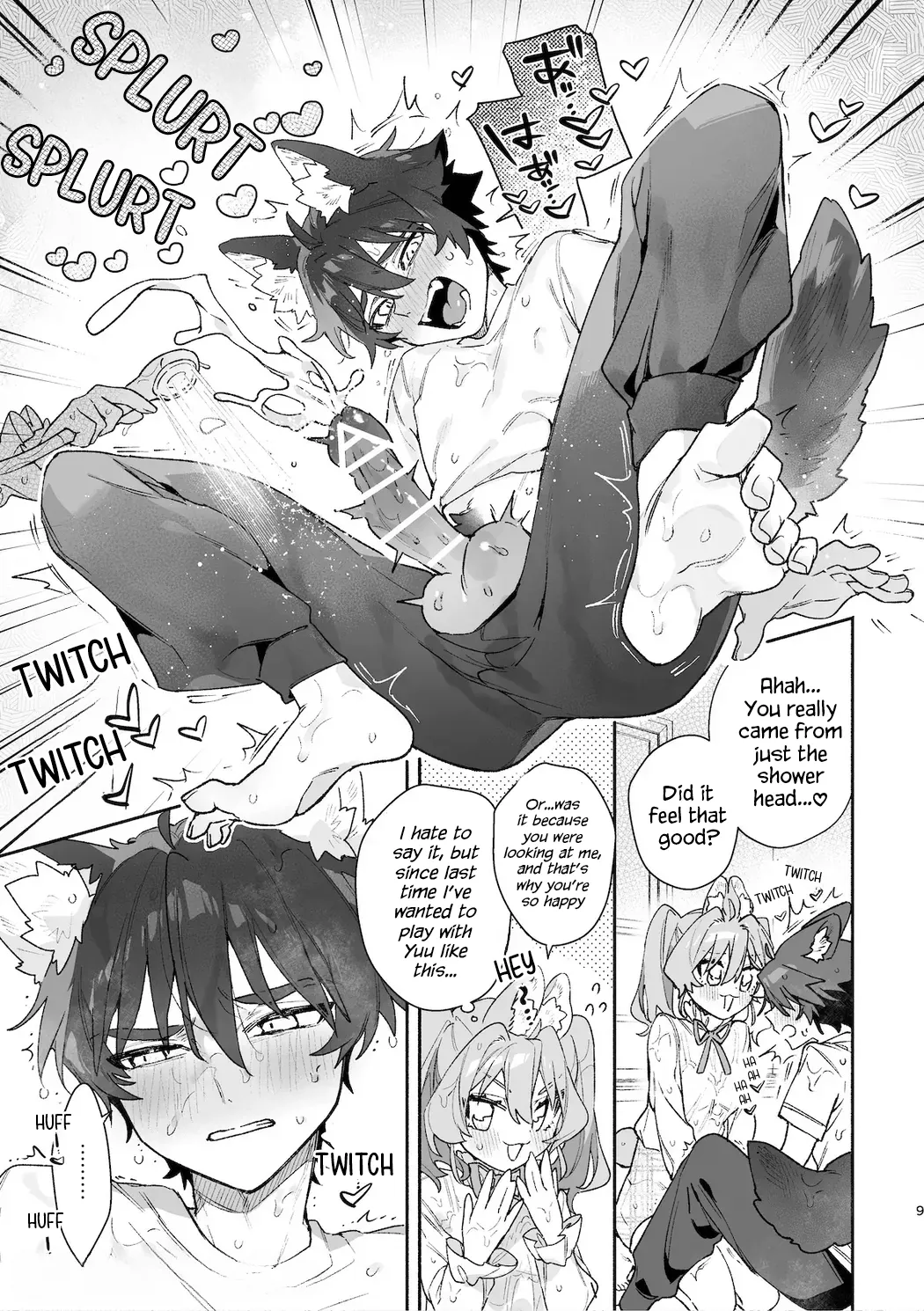 [UsachanGET] ♂ ga uke. Usagi-chan × ōkami-kun 2 | ♂ is the bottom. Rabbit-chan x Wolf-kun 2 [English] [Lunaslurp] page 11 original parody - wolf boy leg lock hentai manga - read online free