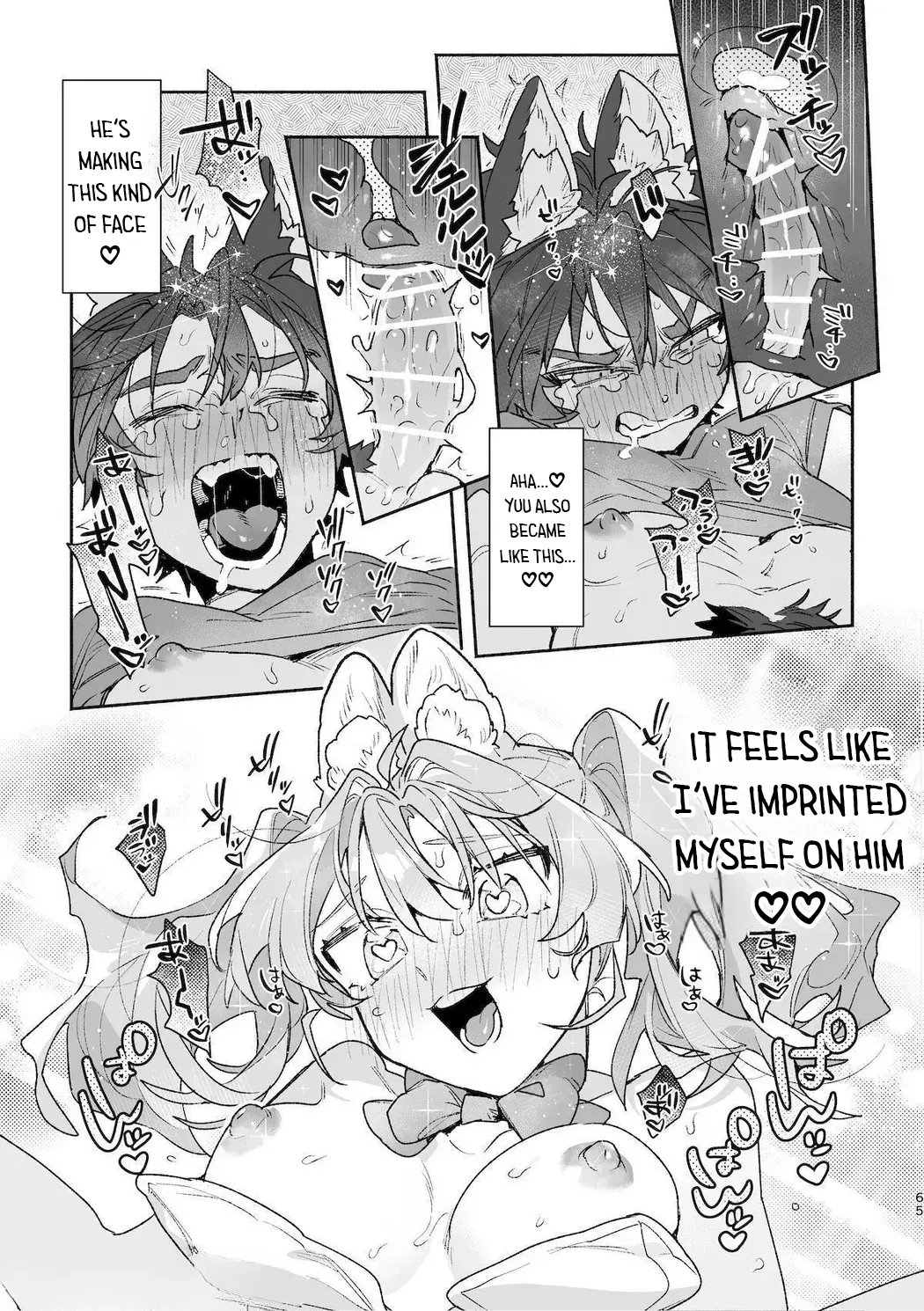 [UsachanGET] ♂ ga uke. Usagi-chan × ōkami-kun 2 | ♂ is the bottom. Rabbit-chan x Wolf-kun 2 [English] [Lunaslurp] page 67 original parody - wolf boy leg lock hentai manga - read online free