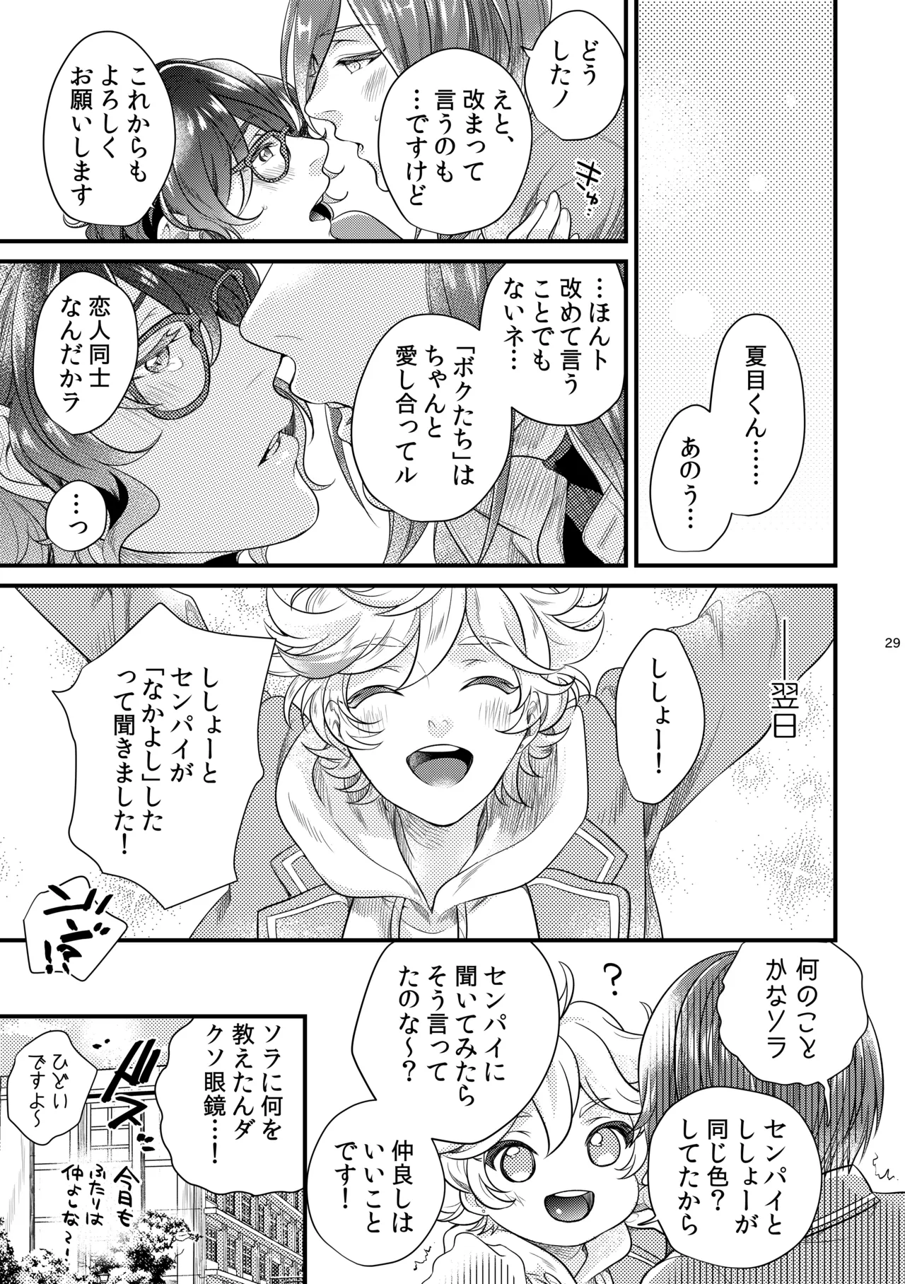 Kore wa Hitotsu no Ai no Akashi page 28 featuring natsume sakasaki ensemble stars parody - kissing glasses hentai manga - read online free