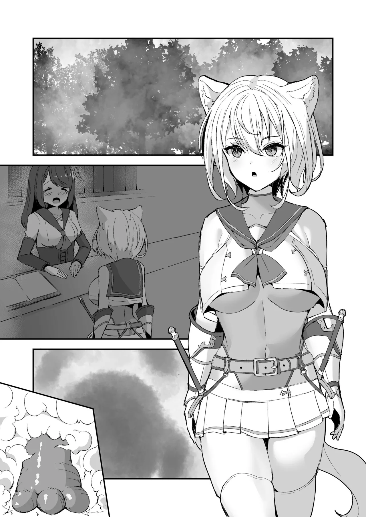 Hakurou Kenshi Hati-chan no Ecchi na Bouken no Sho page 202 original parody - squirting futanari hentai manga - read online free