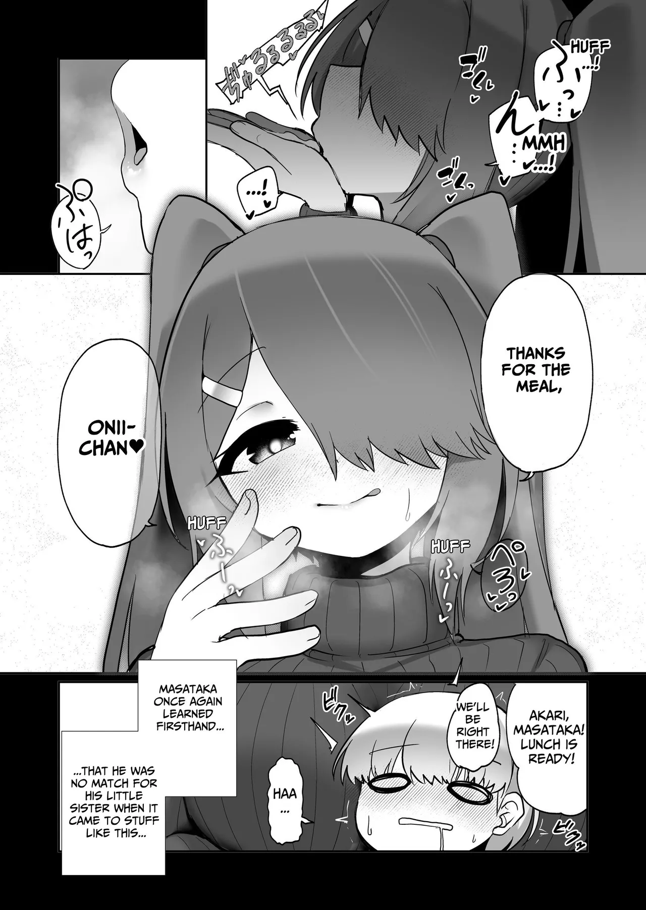 Ai mo Size mo Dekai Imouto no Hanashi | My Little Sister Has a Big Body...And a Big Heart! page 40 original parody - handjob big breasts hentai manga - read online free