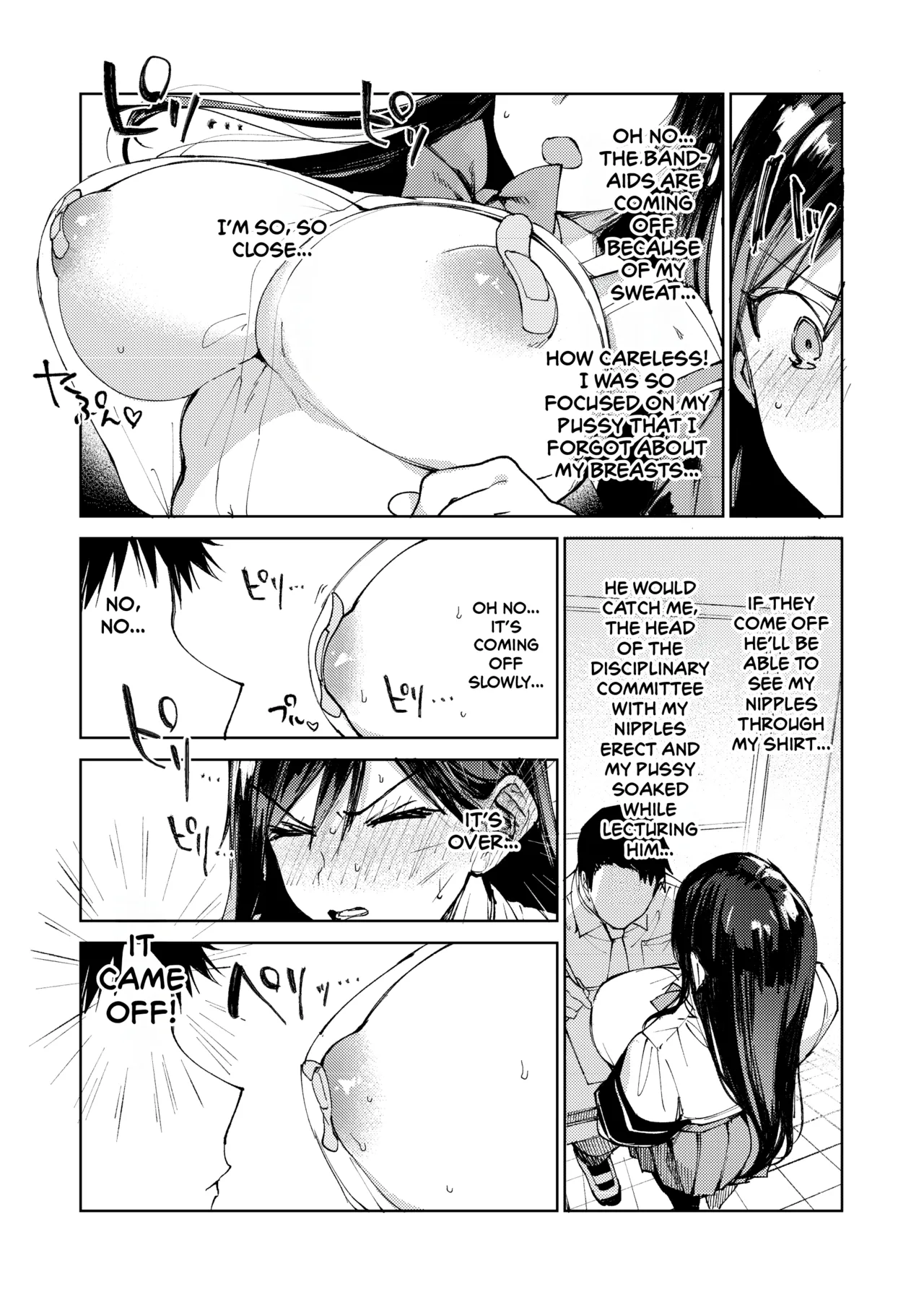 Kiritsu ni Kibishii Fuuki Iinchou wa Kounai de Himitsu no Dosukebe Onanie ga Yamerarenai! | The Strict Head of the DIsciplinary Committee Just Can't Stop Masturbating at School! page 32 original parody - squirting big breasts hentai manga - read online free