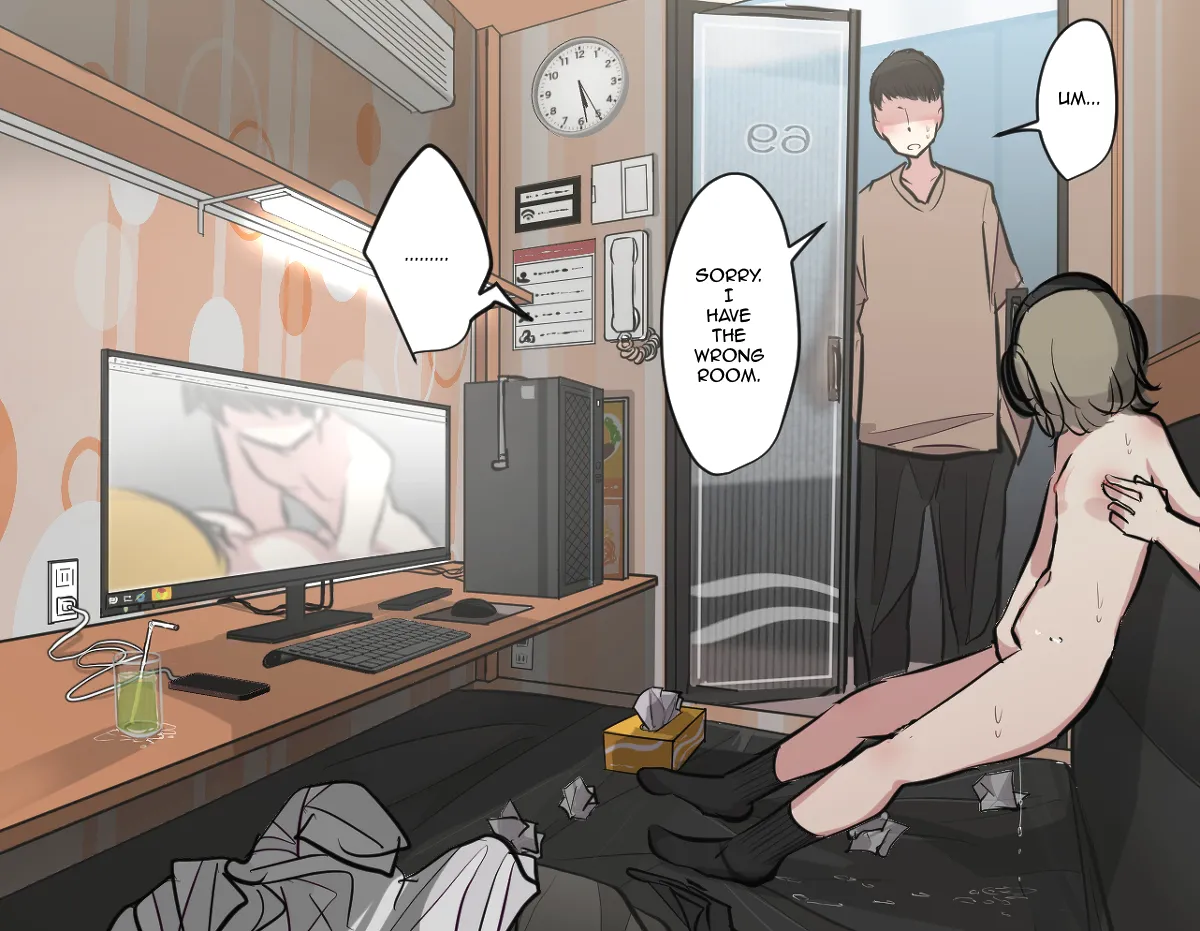Best Friend-Chan Masturbating in an Internet Cafe - Page 9