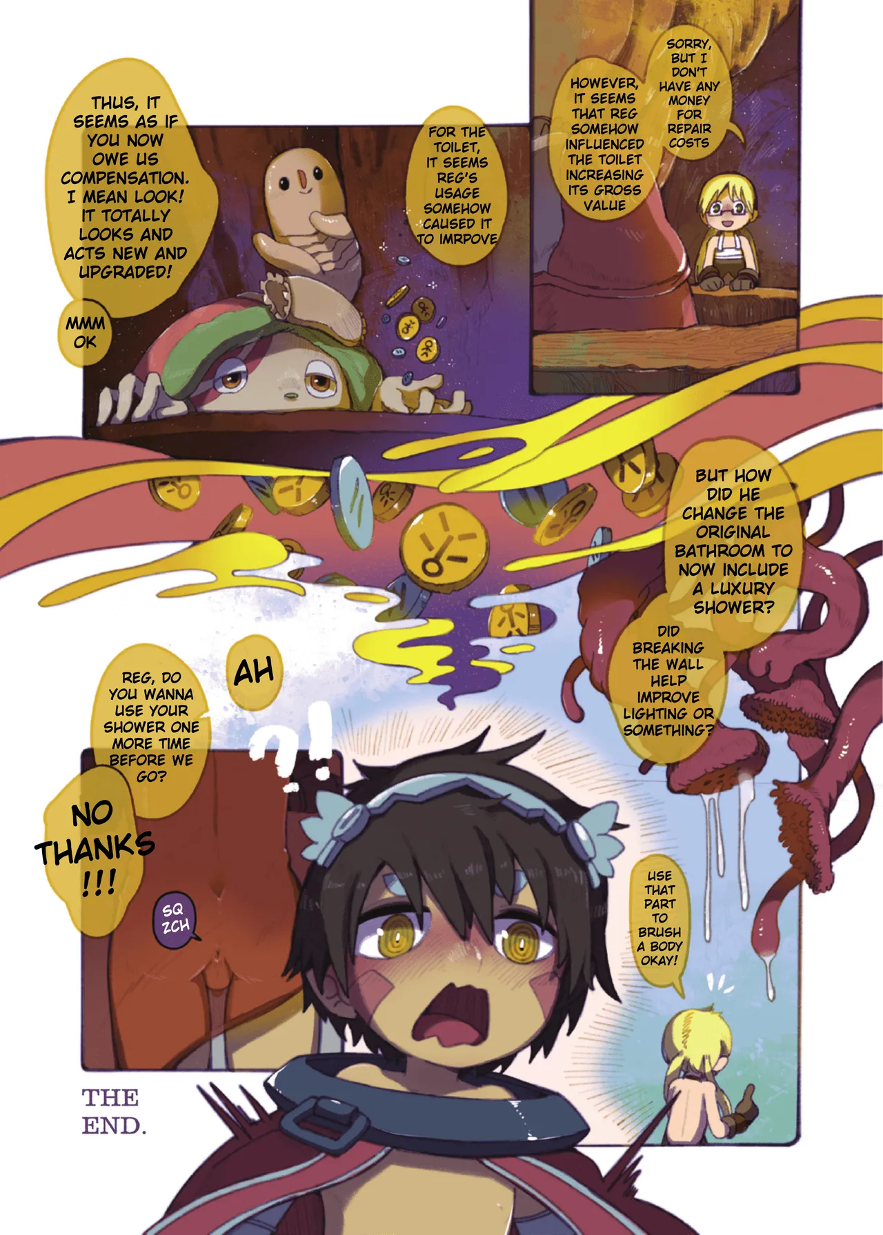 【yracyrac】Washing in the Abyss｜Reg and Tentacles - v1 - Page 15