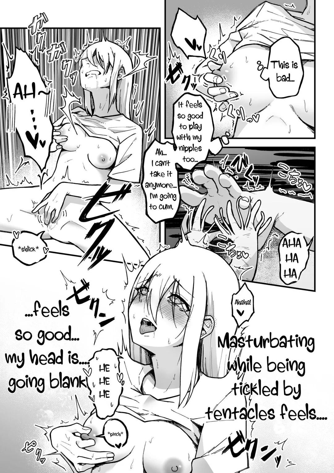 [Garyo] Kanchou no Iso no Shokushu-san-tachi ni Kusugurare Nagara Onanie suru Hanashi | A Story About Tentacle Tickling on the Shore During Low Tide [English] [DegenerateGooner25] page 14 original parody - masturbation tickling hentai manga - read online free