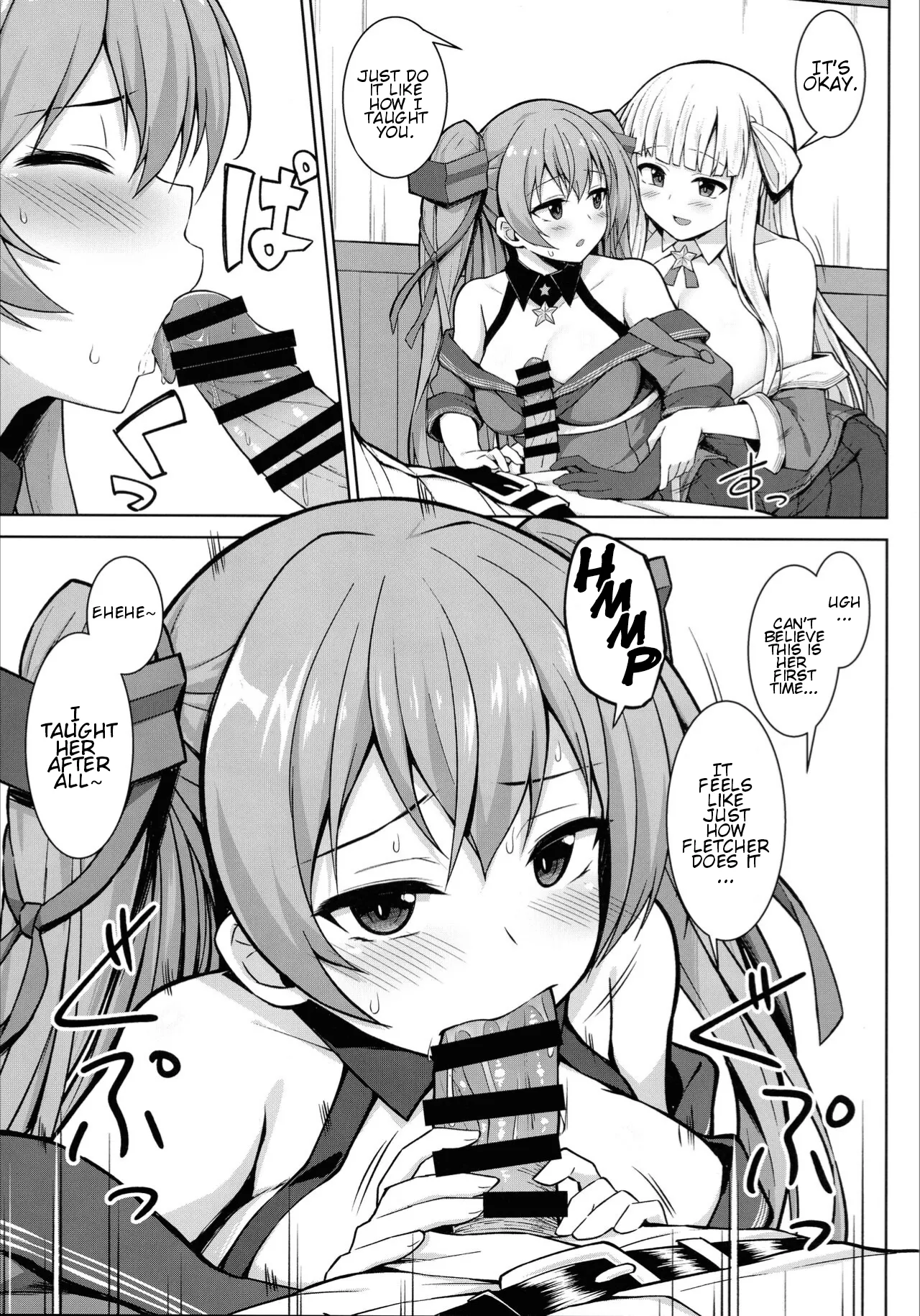 (C99) [Sirotaruto (Kami-ba Kotaru)] Sankyuu-chuu no Fletcher ni Johnston ga Kuwawatte Futari de Aka-chan o Ninshin suru Hon (Kantai Collection -KanColle-) [English] page 9 featuring johnston kantai collection parody - sole male stockings hentai manga - read online free