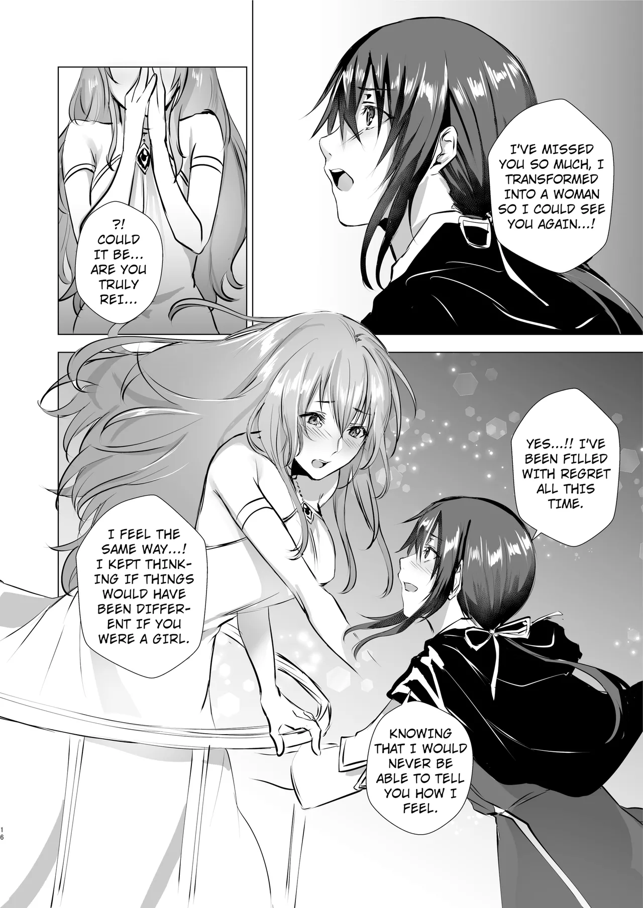 [Yugen no Suda (Mugen no Sudadokei)] Gekkoutou no Yume Nyotaika Douwa ~Danshi Kinsei no Tou~ | DREAM OF THE MOONLIGHT TOWER [English] [Decensored] [Digital] page 16 original parody - uncensored yuri hentai manga - read online free