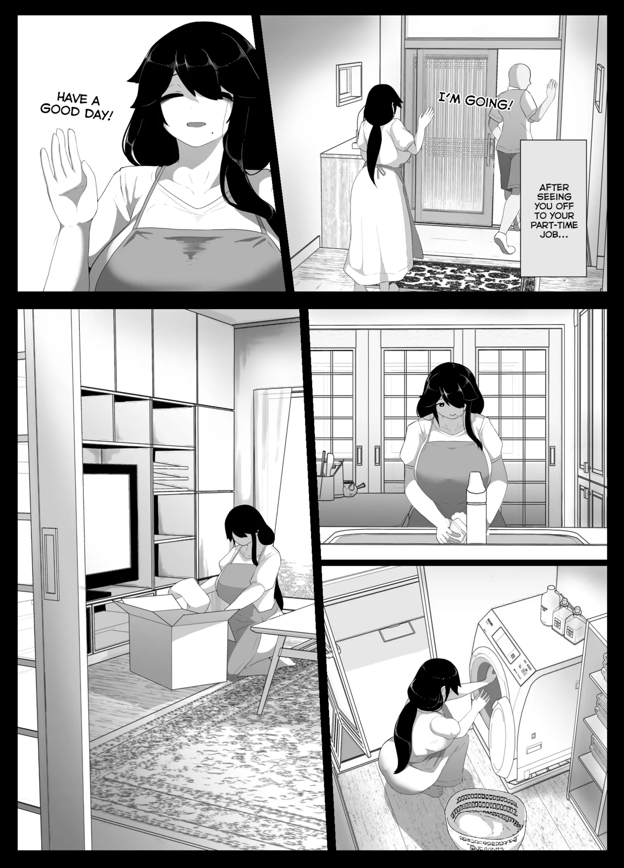 Oyasumi, Okaa-san I | Good Night, Mom I page 145 original parody - handjob milf hentai manga - read online free