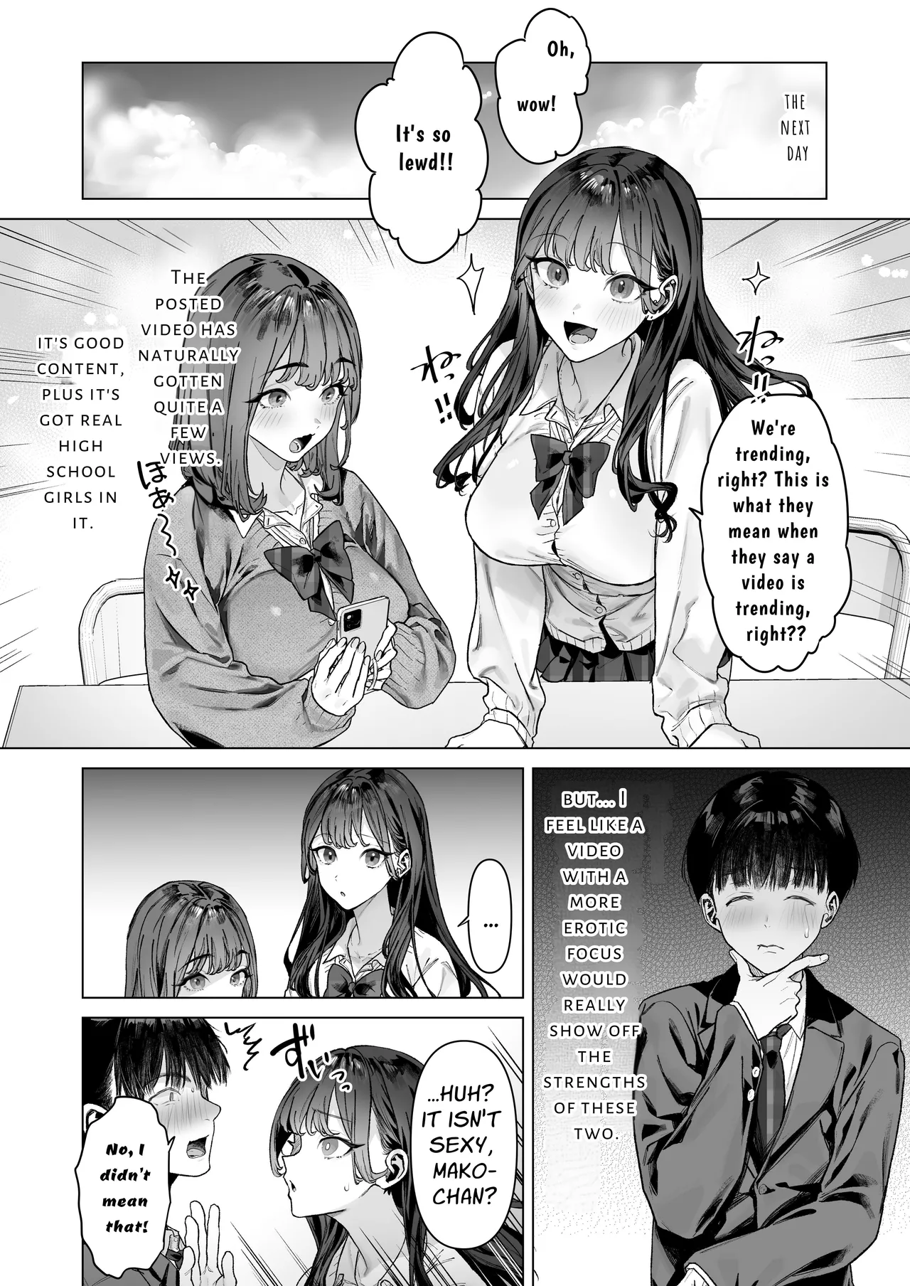 [Shiroganean (Ohkami Ryosuke)] S-kyuu Joshi-tachi to Ecchi na Douga o Toru Koto ni Natta Boku | I Am To Record A Video With Two Sadistic Women [English] [Penguin Piper] page 17 original parody - sole male nakadashi hentai manga - read online free