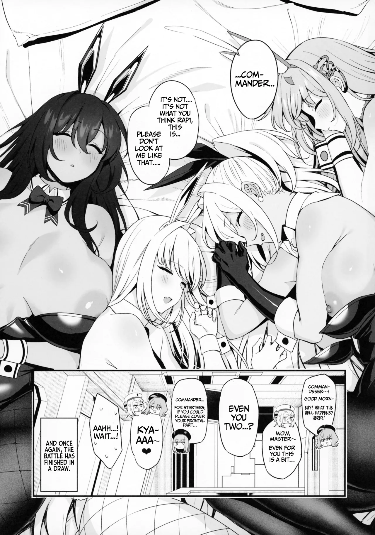 BUNNIES SHOWDOWN page 46 featuring blanc goddess of victory nikke parody - big breasts group hentai manga - read online free
