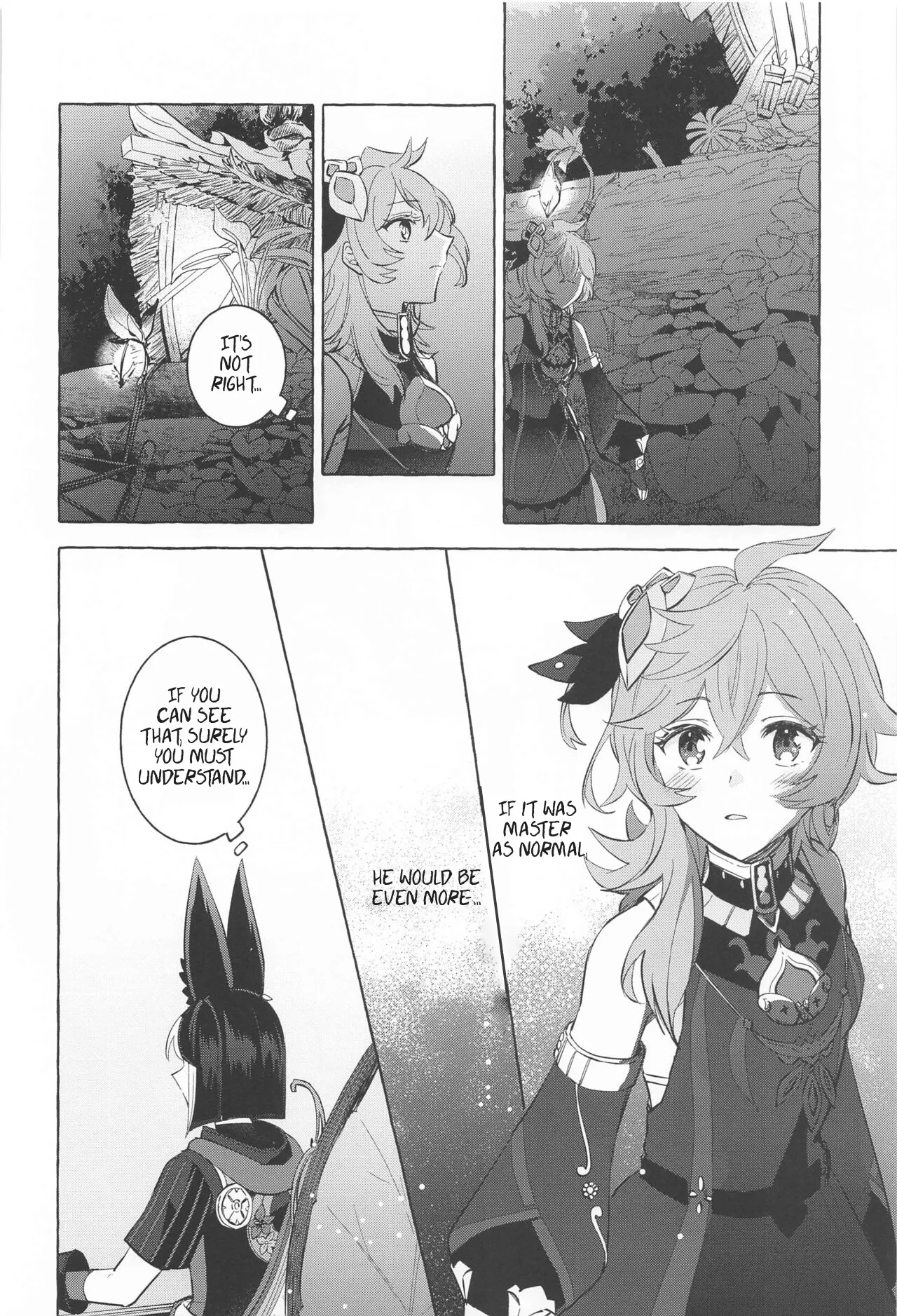 Shinju ni Yureru Buranko | Swimming in Pearlescent page 11 featuring tighnari genshin impact parody - rough translation kemonomimi hentai manga - read online free