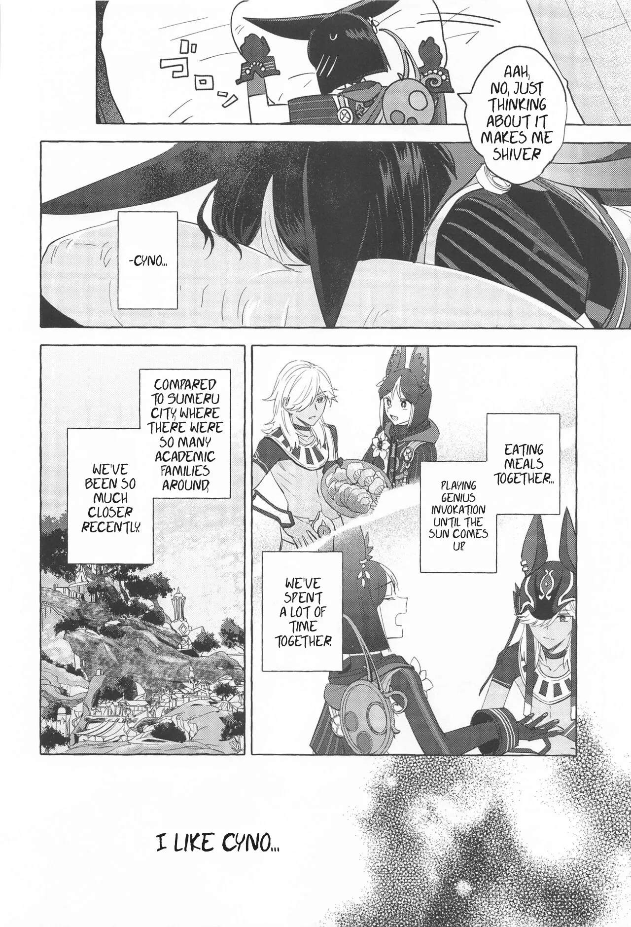 Shinju ni Yureru Buranko | Swimming in Pearlescent page 15 featuring tighnari genshin impact parody - rough translation kemonomimi hentai manga - read online free