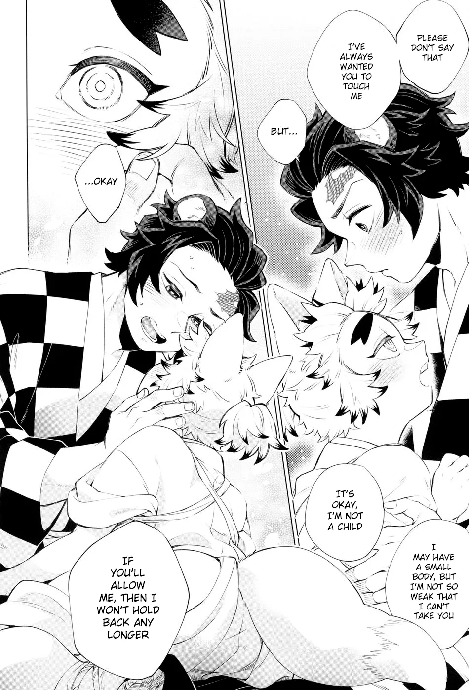 [Mekao (Den Meka)] Tanjirou-san Kodomo Atsukai Shinaide Kudasai | Tanjirou-san, Please Don't Treat Me Like a Child (Kimetsu no Yaiba) [English] {Chin²} page 12 featuring tanjirou kamado kimetsu no yaiba parody - kemonomimi yaoi hentai manga - read online free