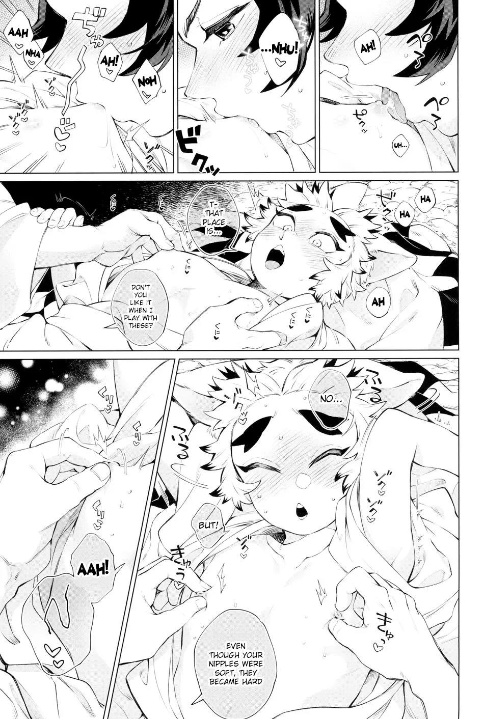 [Mekao (Den Meka)] Tanjirou-san Kodomo Atsukai Shinaide Kudasai | Tanjirou-san, Please Don't Treat Me Like a Child (Kimetsu no Yaiba) [English] {Chin²} page 15 featuring tanjirou kamado kimetsu no yaiba parody - fox boy kimono hentai manga - read online free