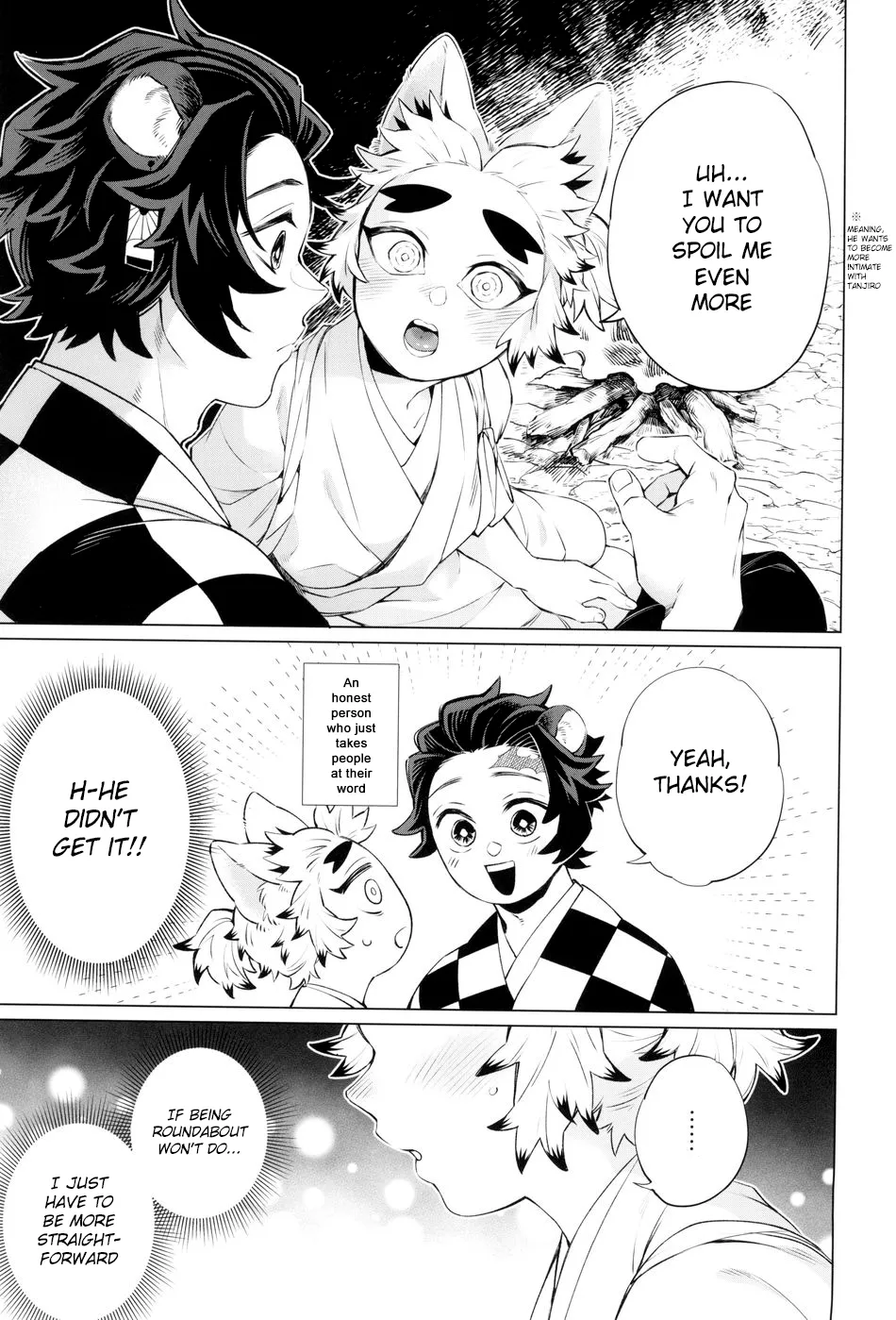 [Mekao (Den Meka)] Tanjirou-san Kodomo Atsukai Shinaide Kudasai | Tanjirou-san, Please Don't Treat Me Like a Child (Kimetsu no Yaiba) [English] {Chin²} - Page 9