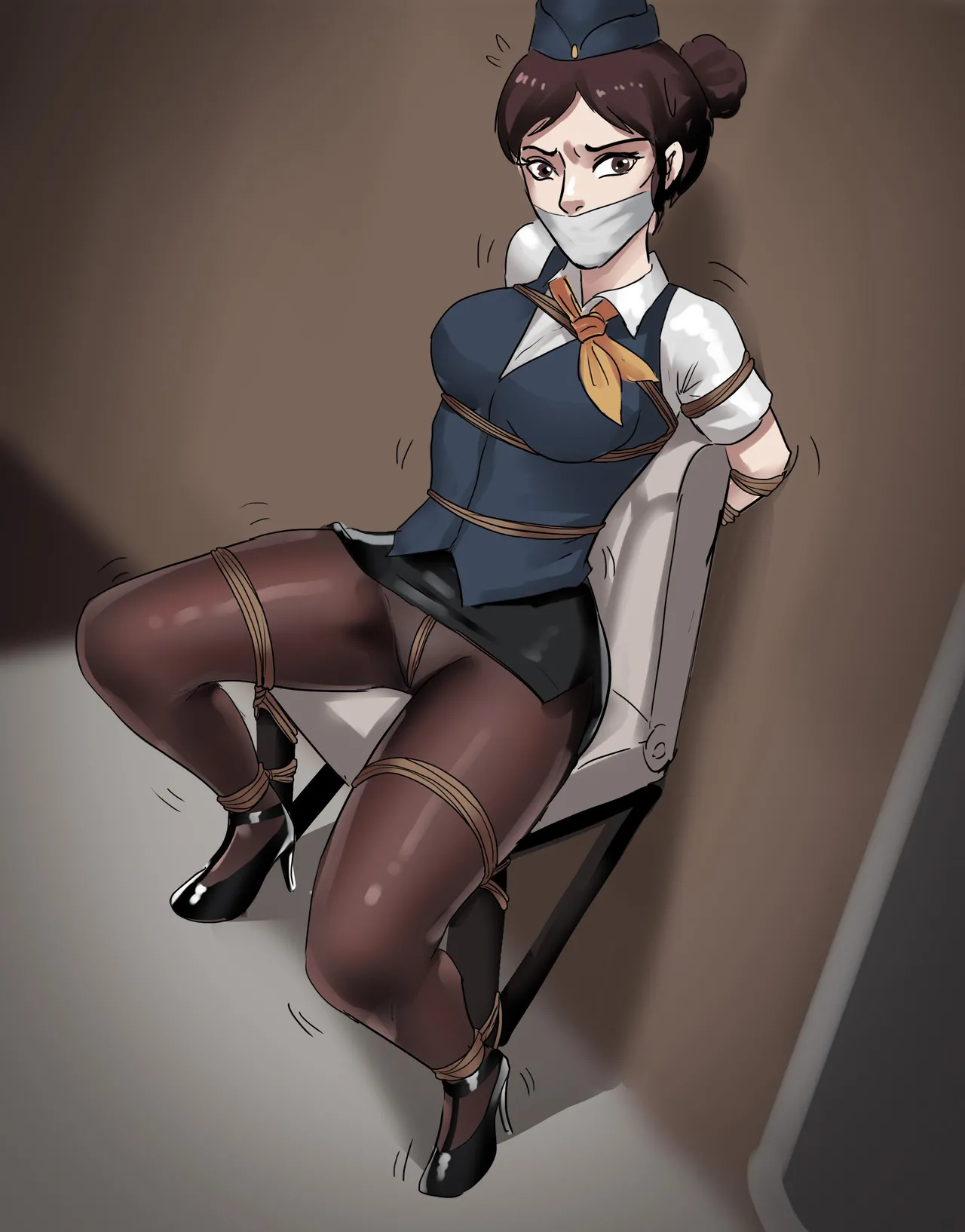 Stewardess 1-2 page 34 original parody - gag bondage hentai manga - read online free